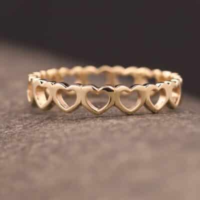 herzchen ring aus gold schmuckgarten aachen