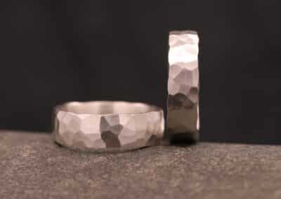 silber ringe grob geschmiedet - freundschaftsringe eheringe
