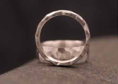 silber ringe grob geschmiedet - freundschaftsringe eheringe
