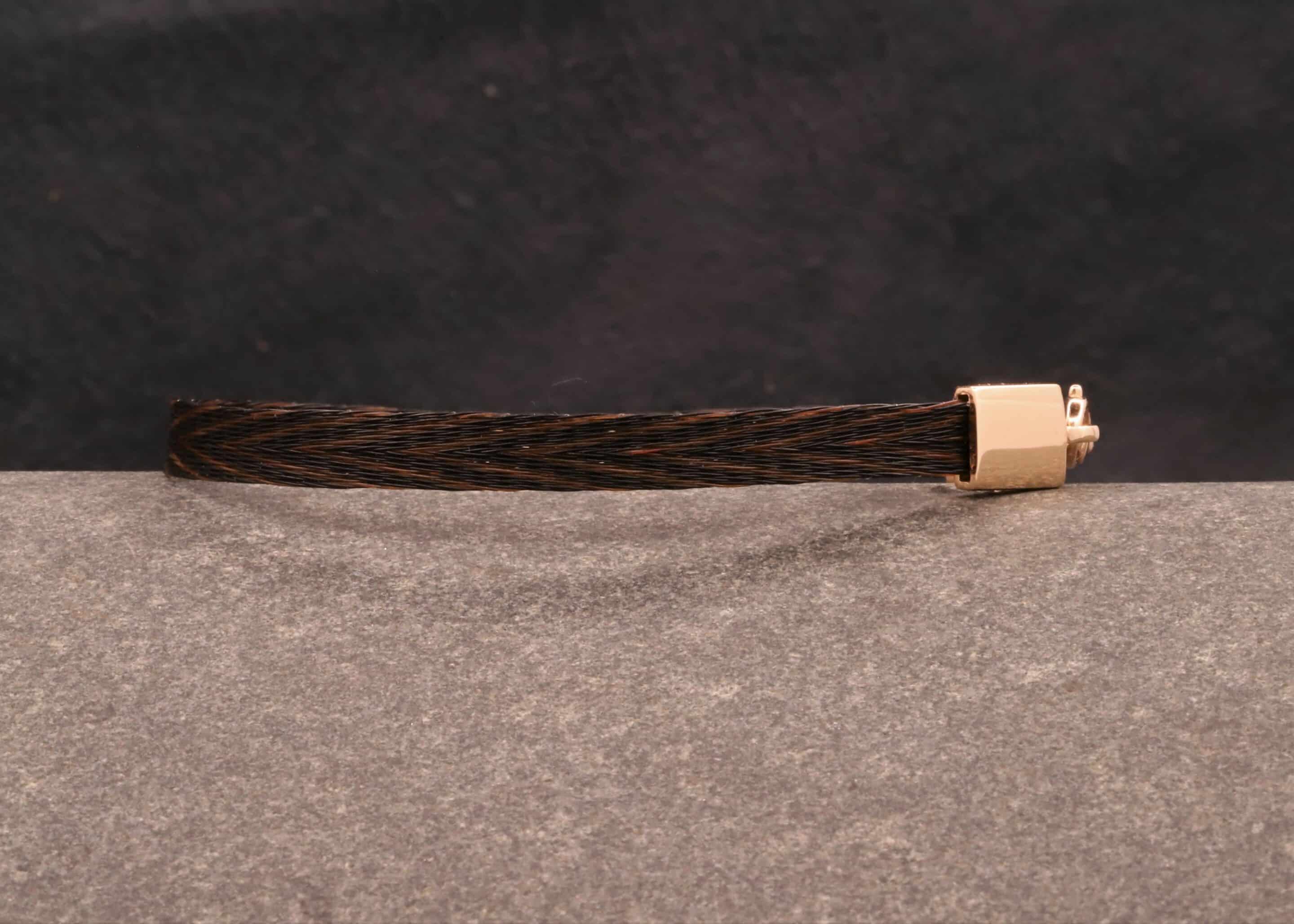 armband aus pferdehaar mit verschluß aus rose gold schmuckgarten