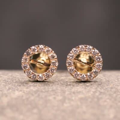 runde brillant ohrstecker gelb gold
