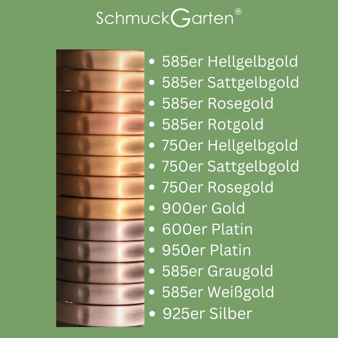 unsere verschiedenen materialien - matt - schmuckgarten