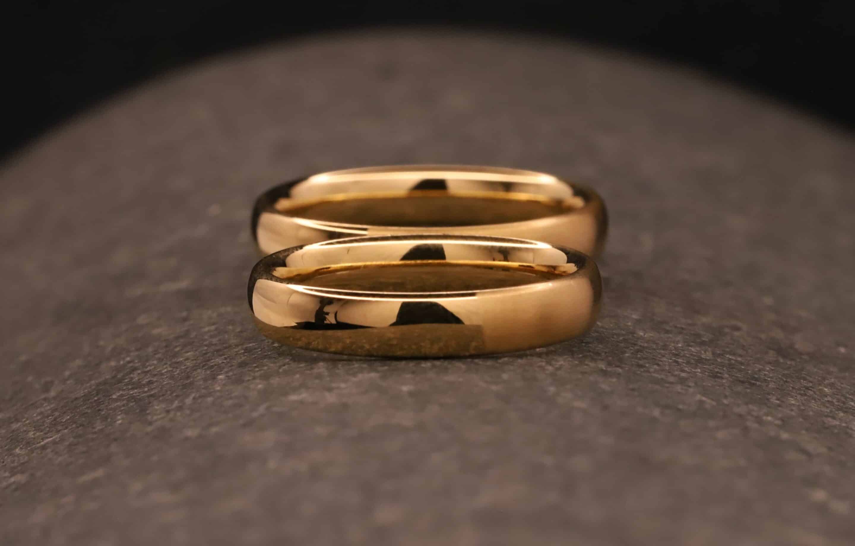 900er gold trauringe - angefertigt im trauringkurs endlos und ohne fuge