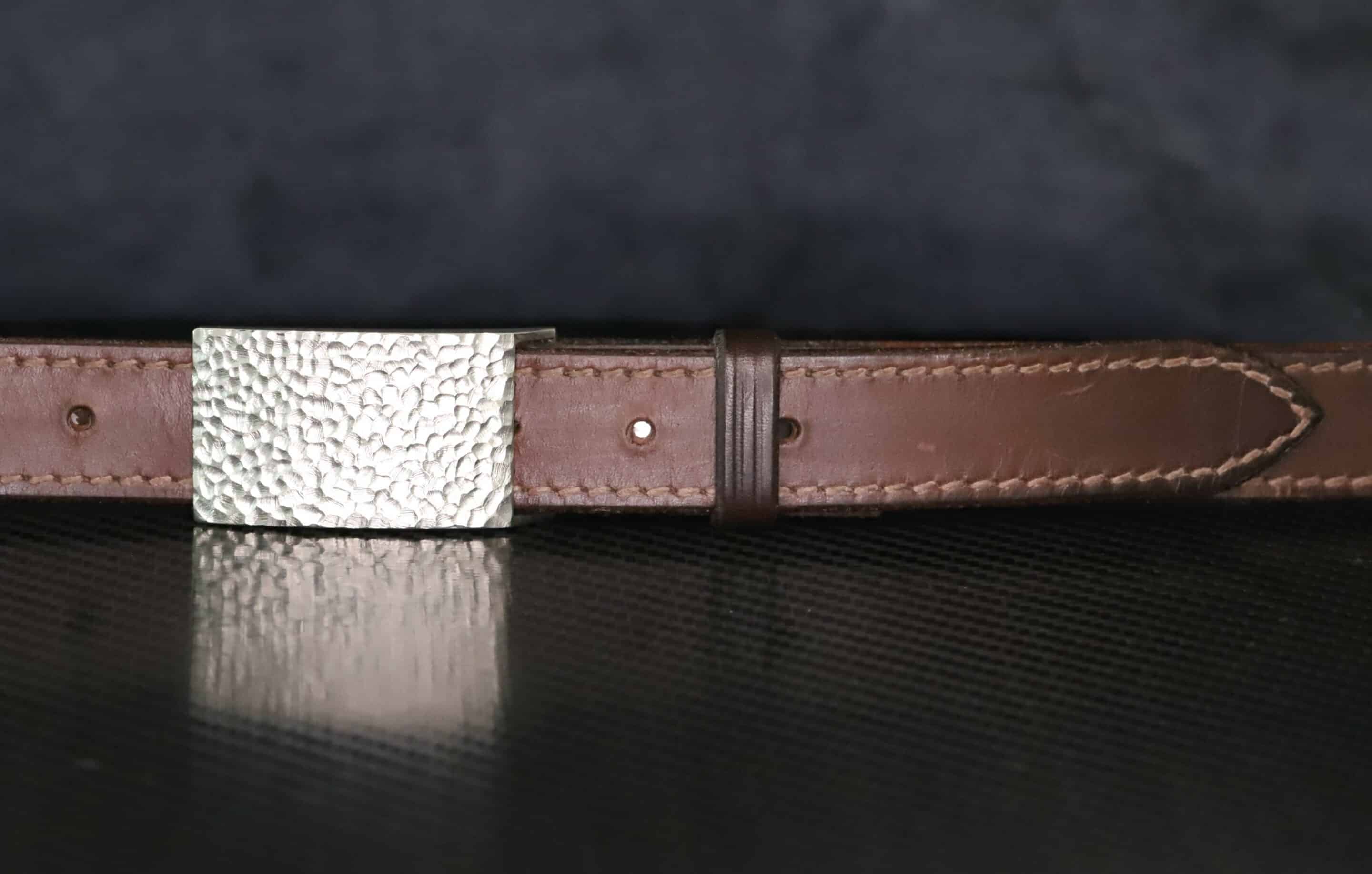 Gurtel mit Rockiger Gürtelschnalle in Silber Riemenbreite 29mm – Bild 5