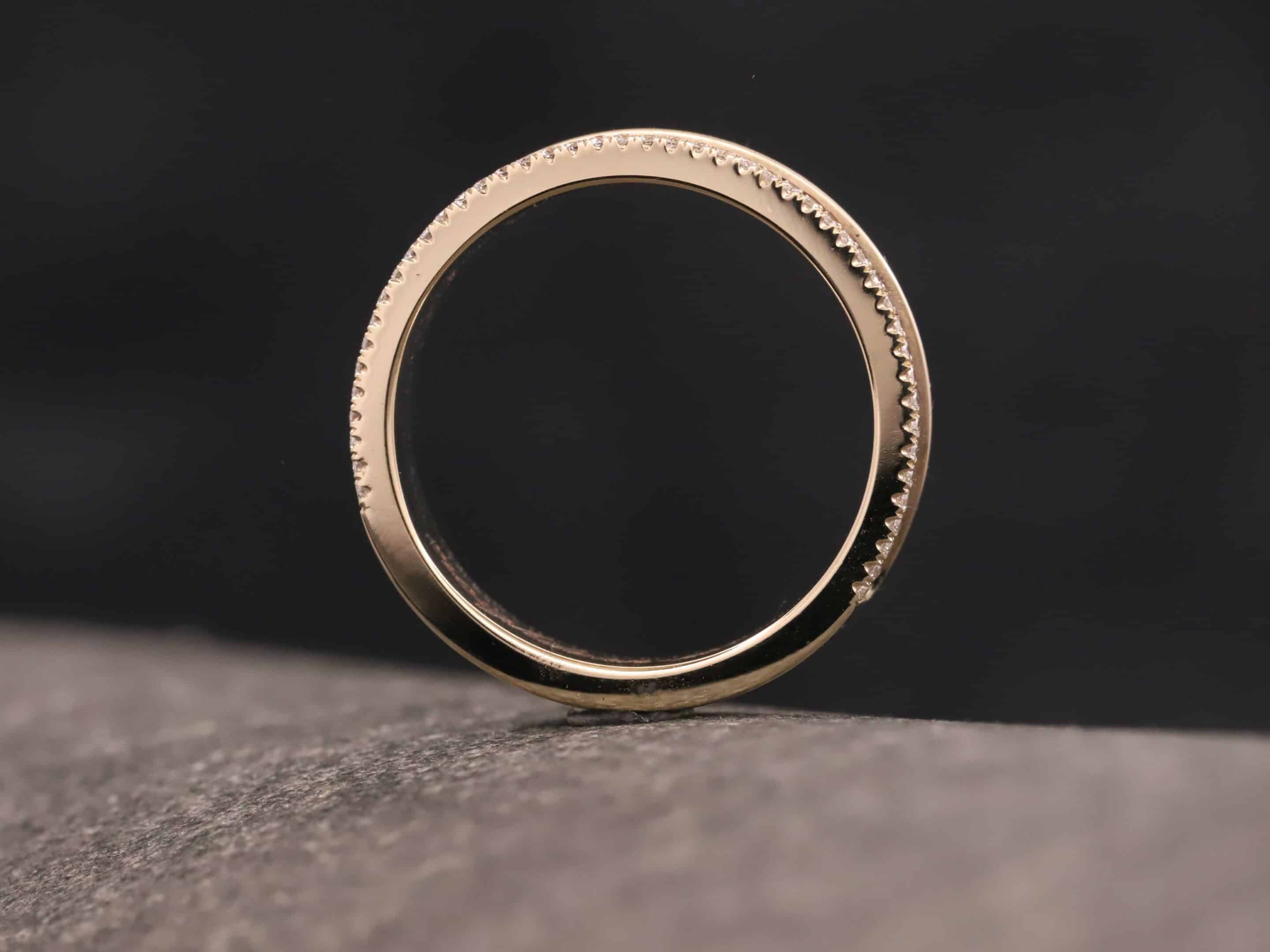 Pferdehaarring 585er Gelbgold mit Brillanten – Bild 6