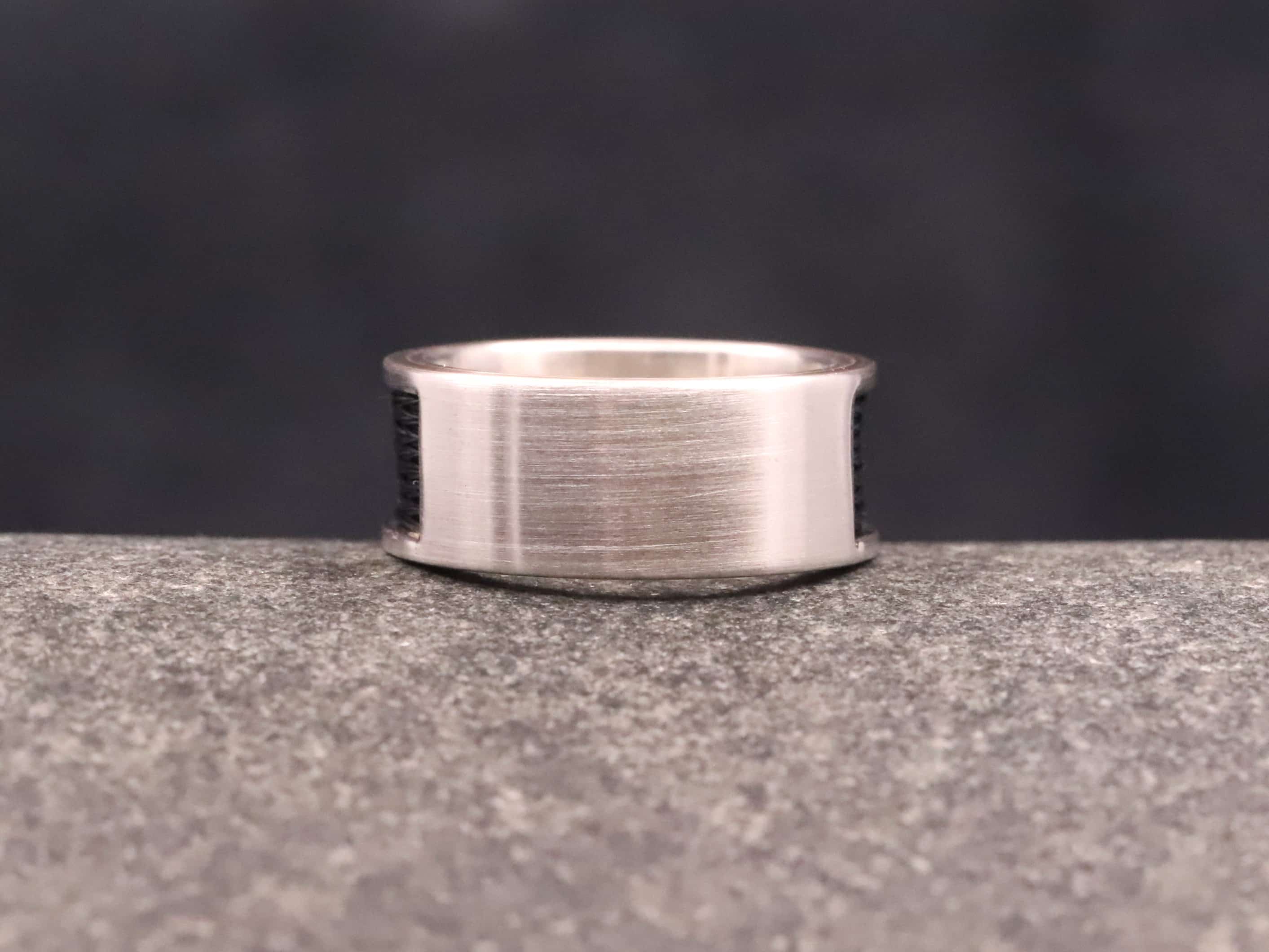 Pferdehaarring 925er Silber matt – Bild 9