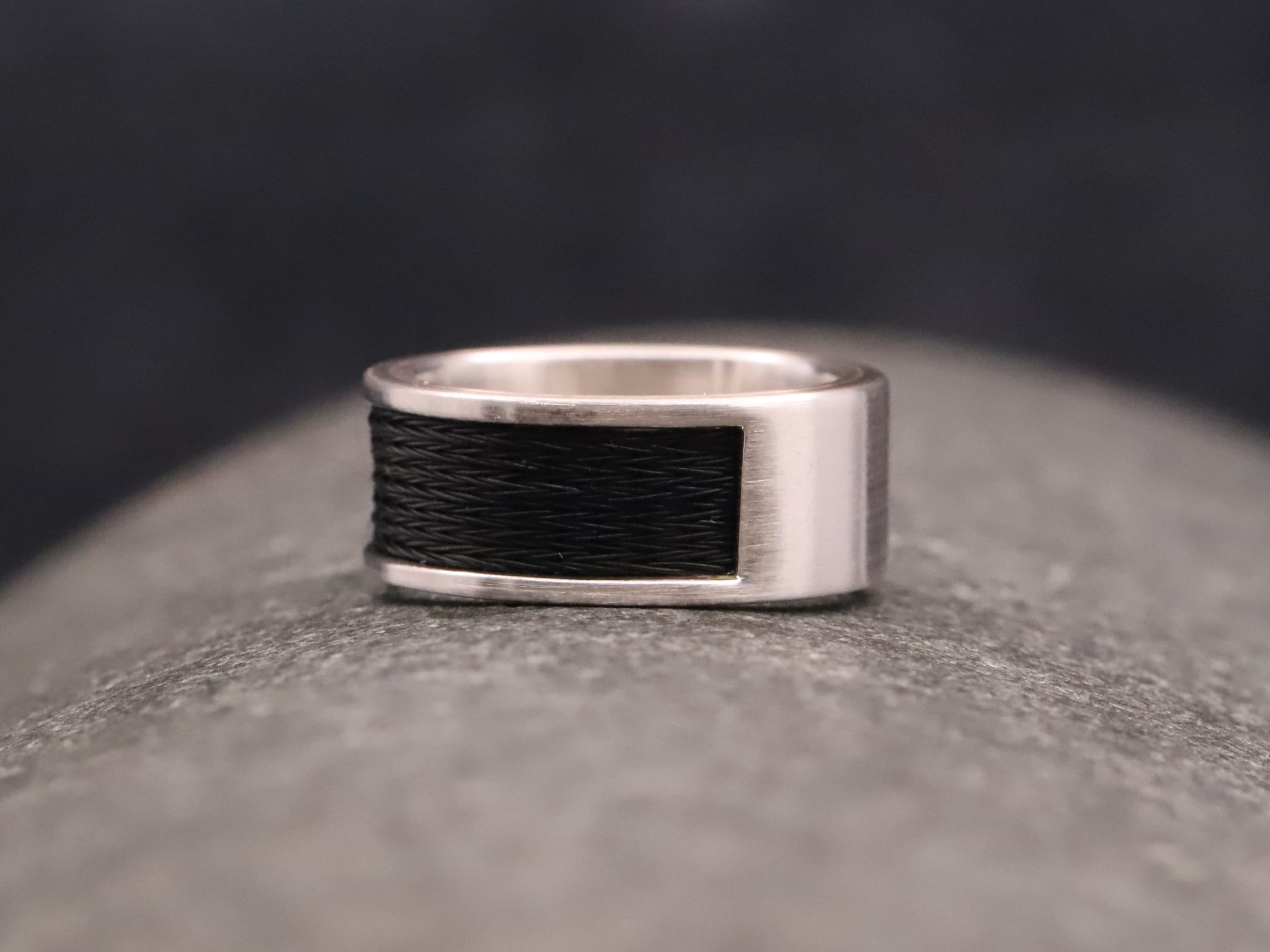Pferdehaarring 925er Silber matt – Bild 8