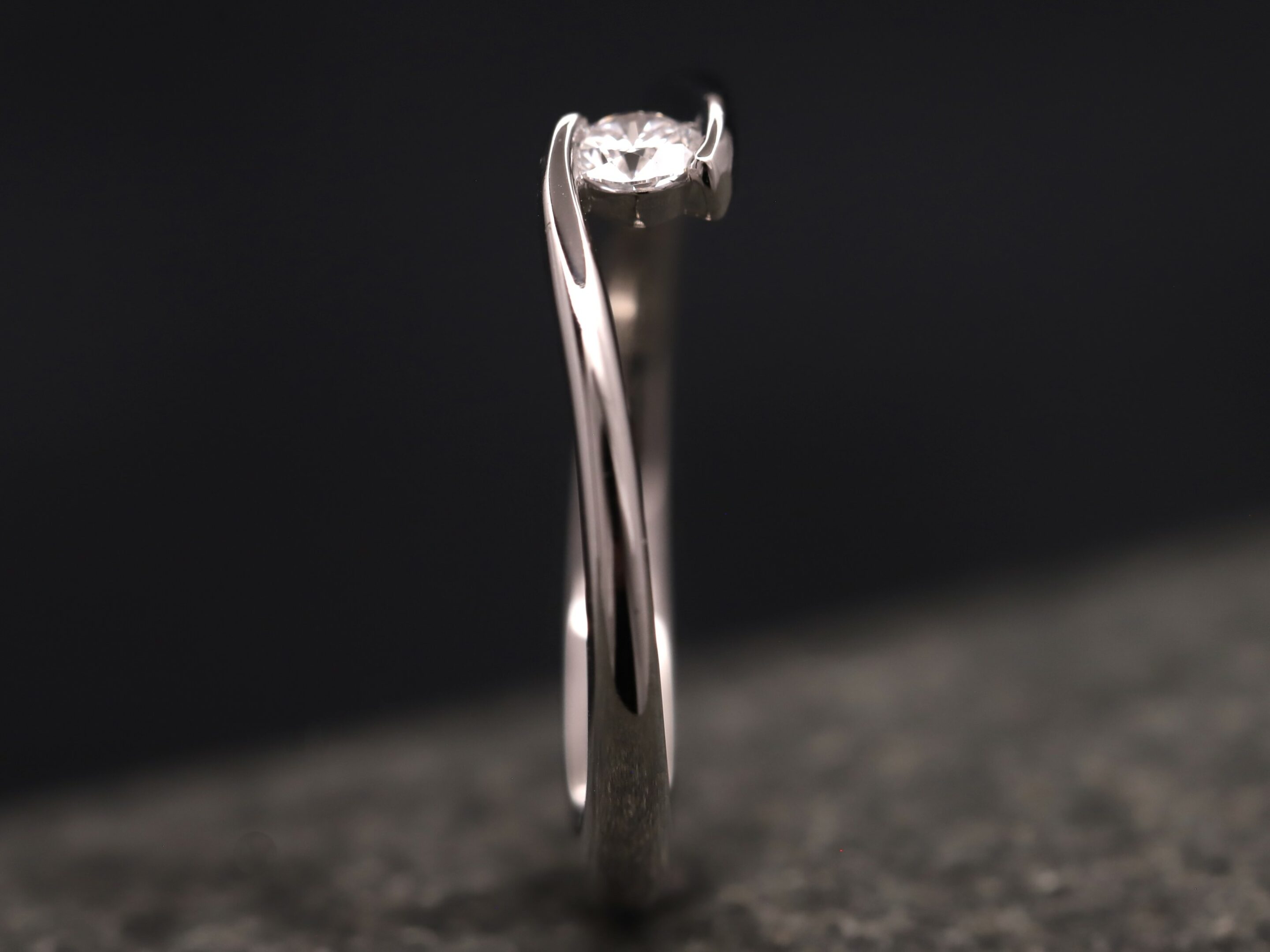 Verlobungsring 950er Platin mit 0,17ct synthetischem Diamanten im Brillantschliff – Bild 7