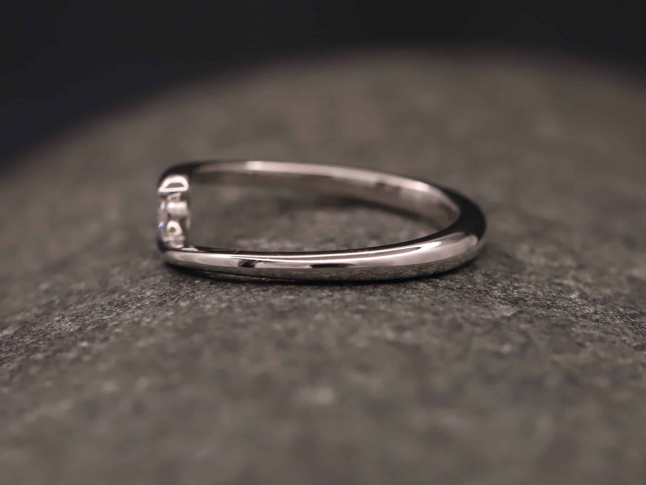 Verlobungsring 950er Platin mit 0,17ct synthetischem Diamanten im Brillantschliff – Bild 8