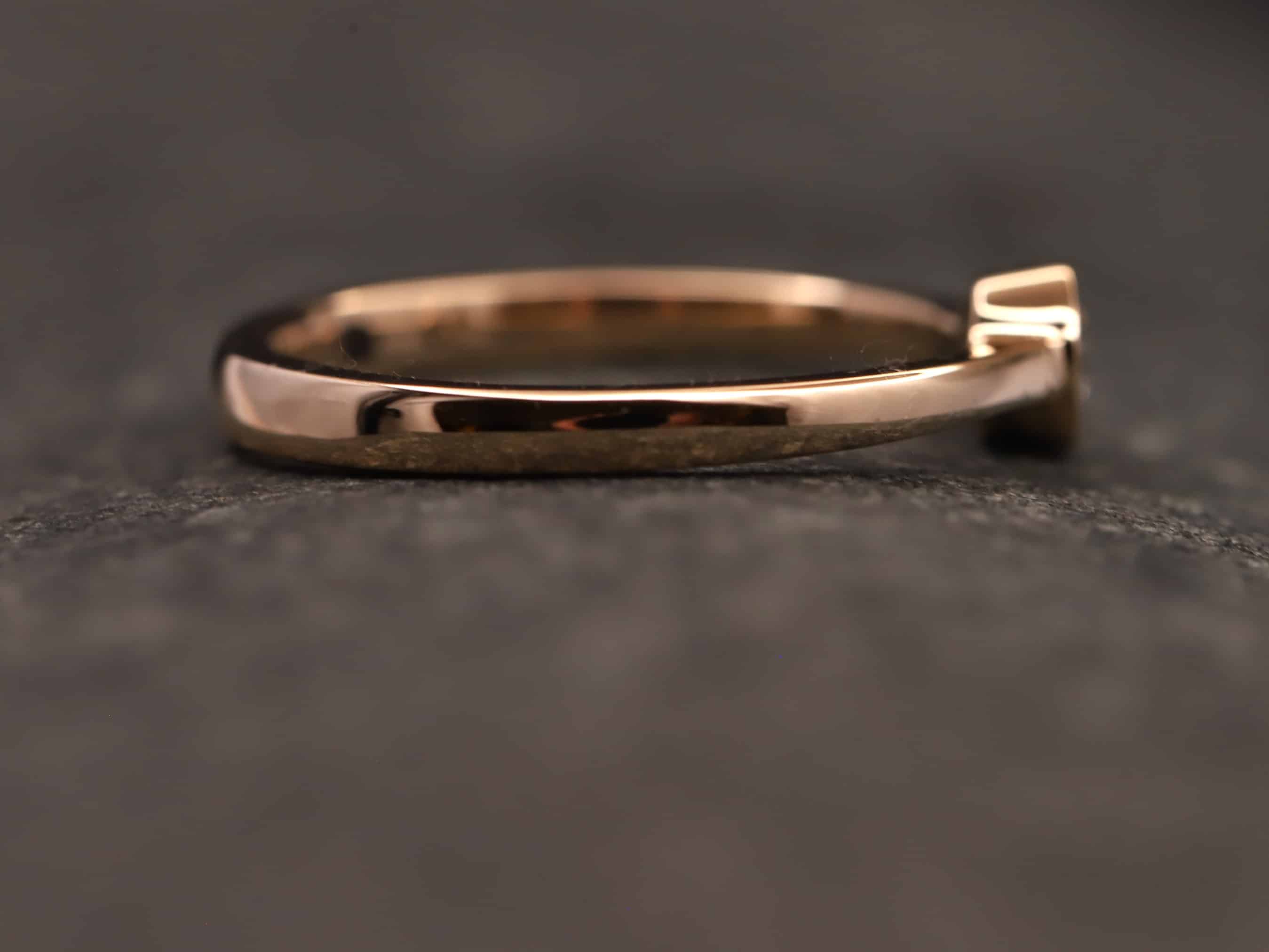 Verlobungsring 585er Rosegold mit 0,18ct synthetischem Diamanten im Brillantschliff – Bild 8
