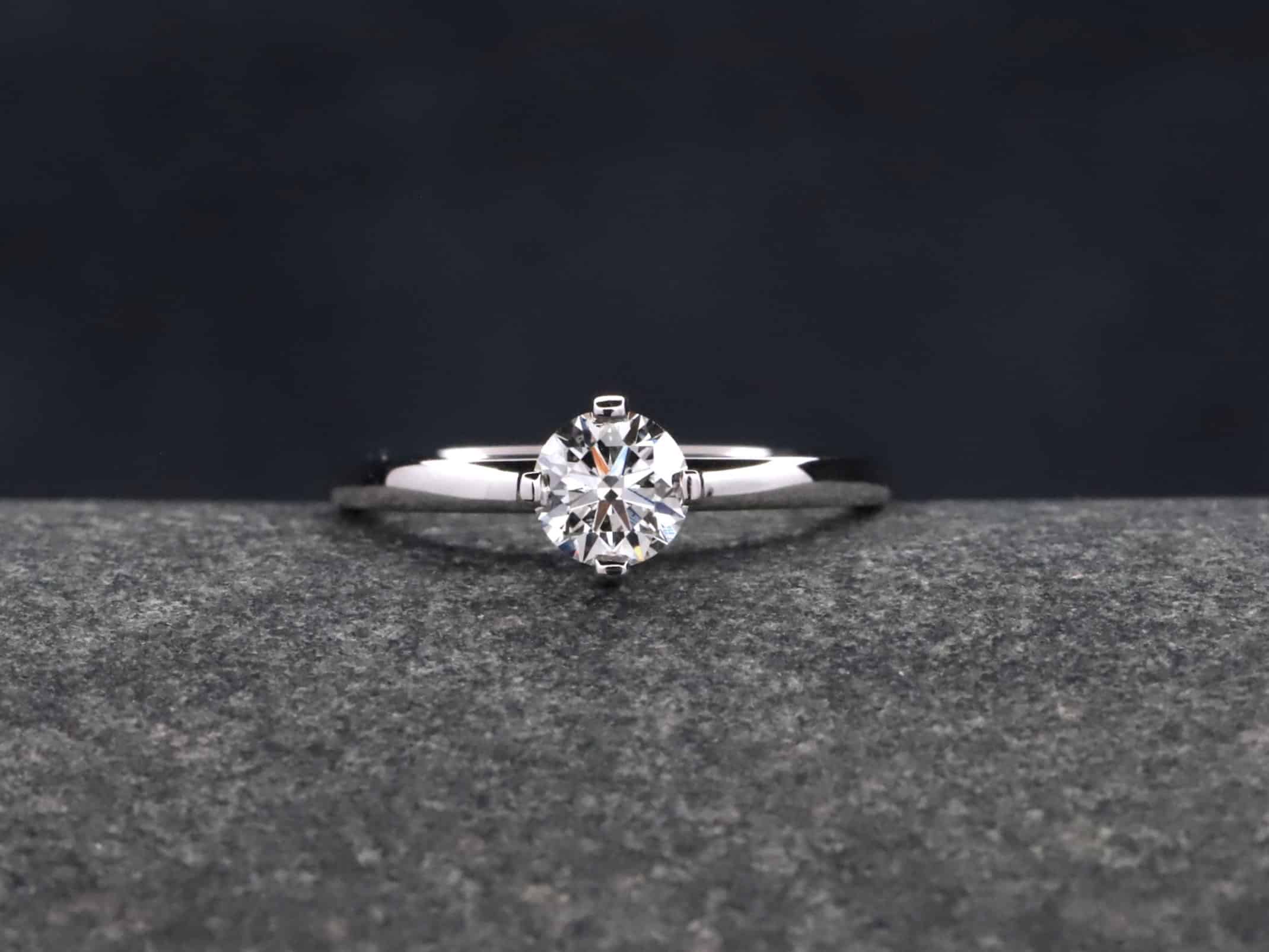 Verlobungsring 585er Weißgold mit 0,75ct synthetischem Diamanten im Brillantschliff – Bild 6