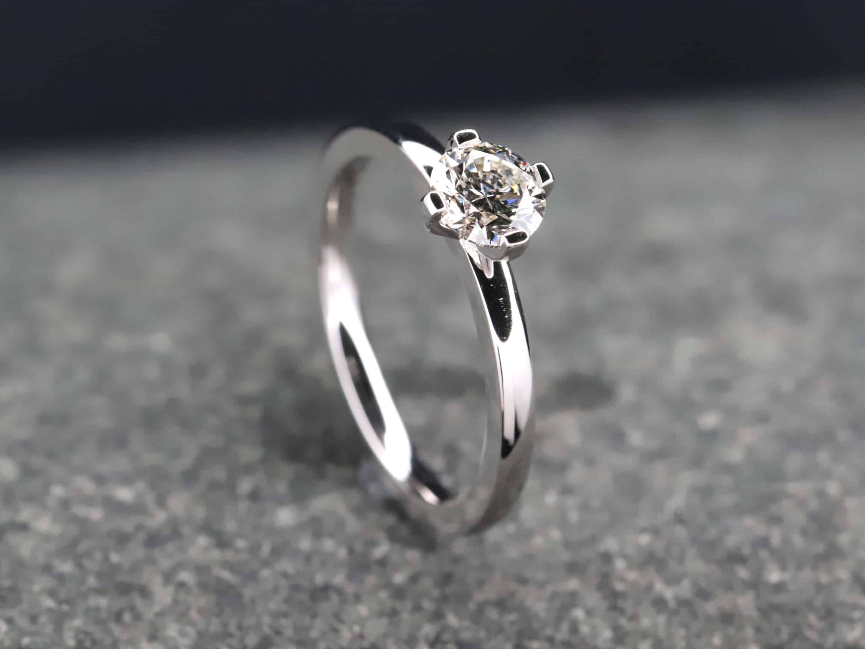 Verlobungsring 585er Weißgold mit 0,75ct synthetischem Diamanten im Brillantschliff – Bild 4
