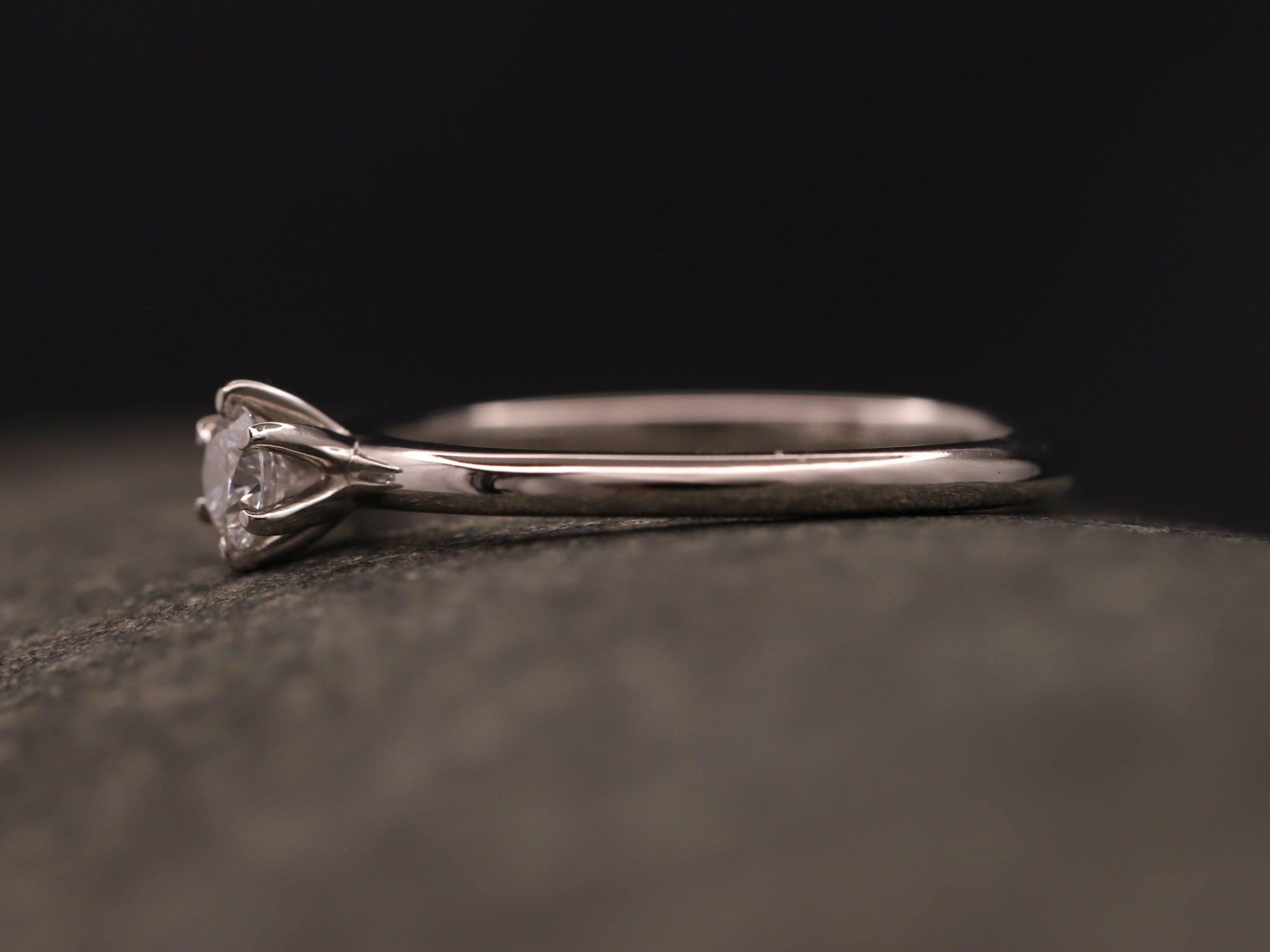 Verlobungsring 950er Platin mit 0,25ct synthetischem Brillant – Bild 5