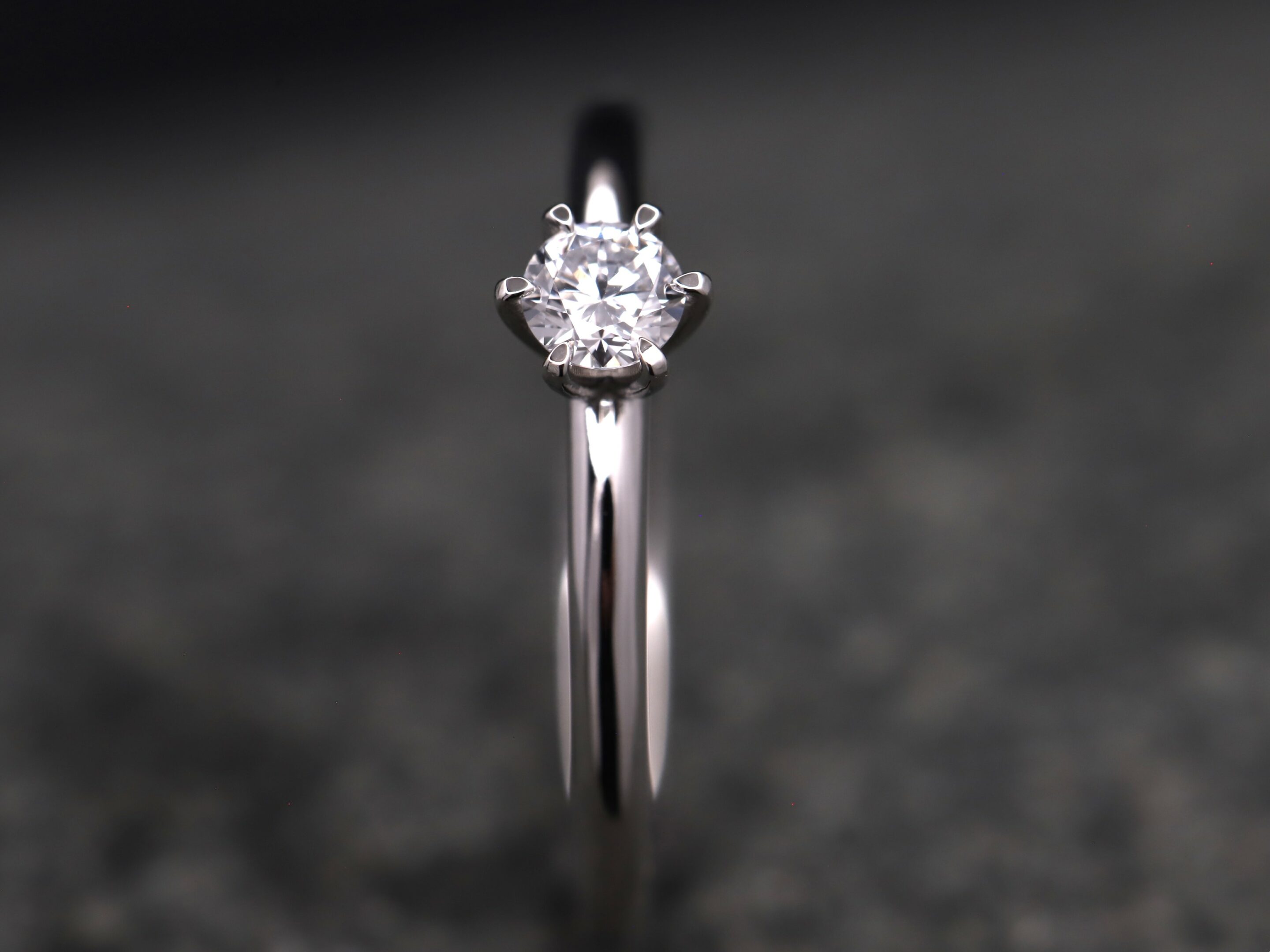 Verlobungsring 950er Platin mit 0,25ct synthetischem Brillant – Bild 3