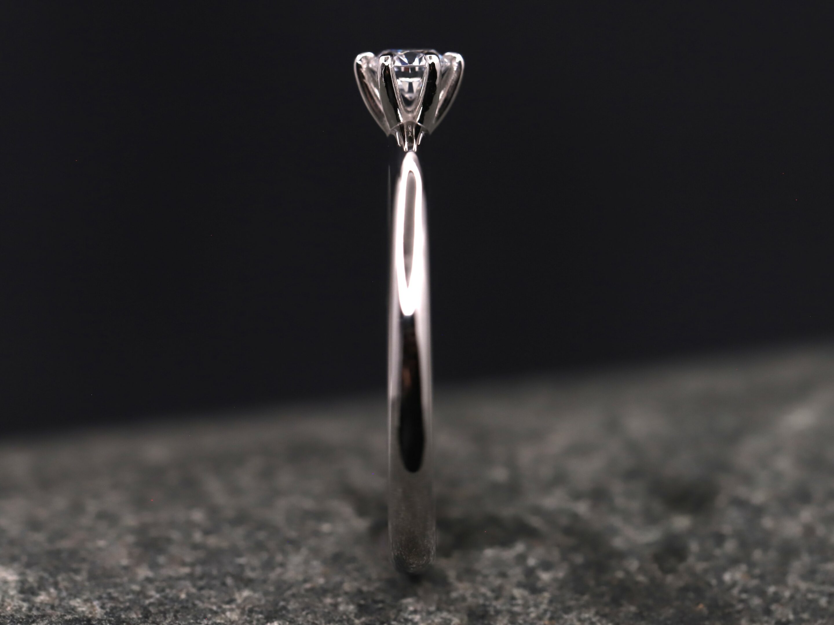 Verlobungsring 950er Platin mit 0,25ct synthetischem Brillant – Bild 6