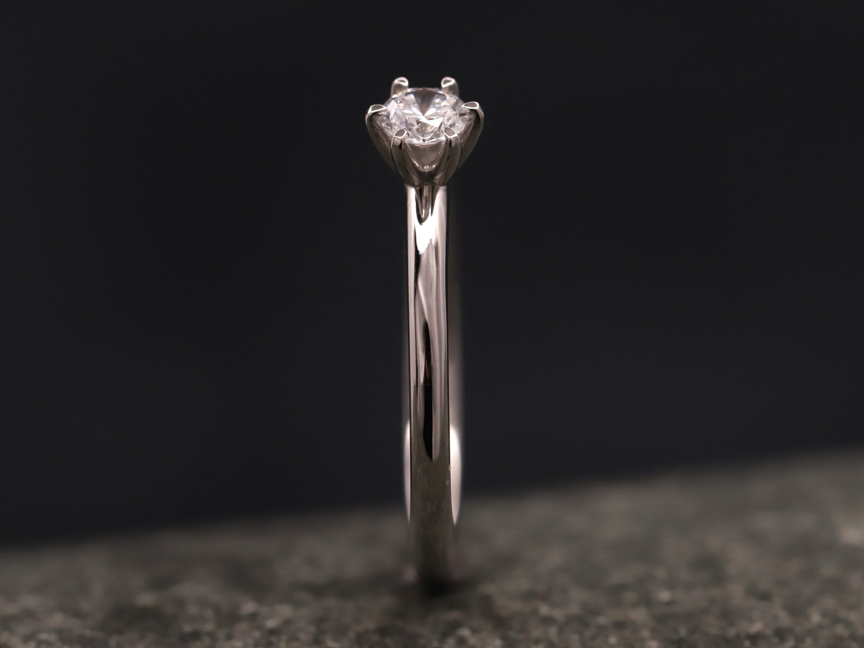 Verlobungsring 950er Platin mit 0,25ct synthetischem Brillant – Bild 7