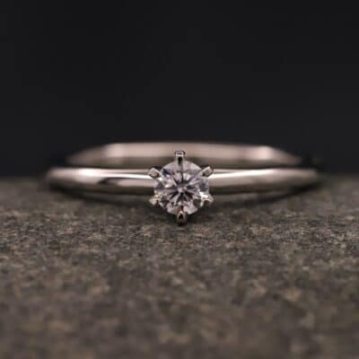 Verlobungsring 950er Platin mit 0,25ct synthetischem Brillant