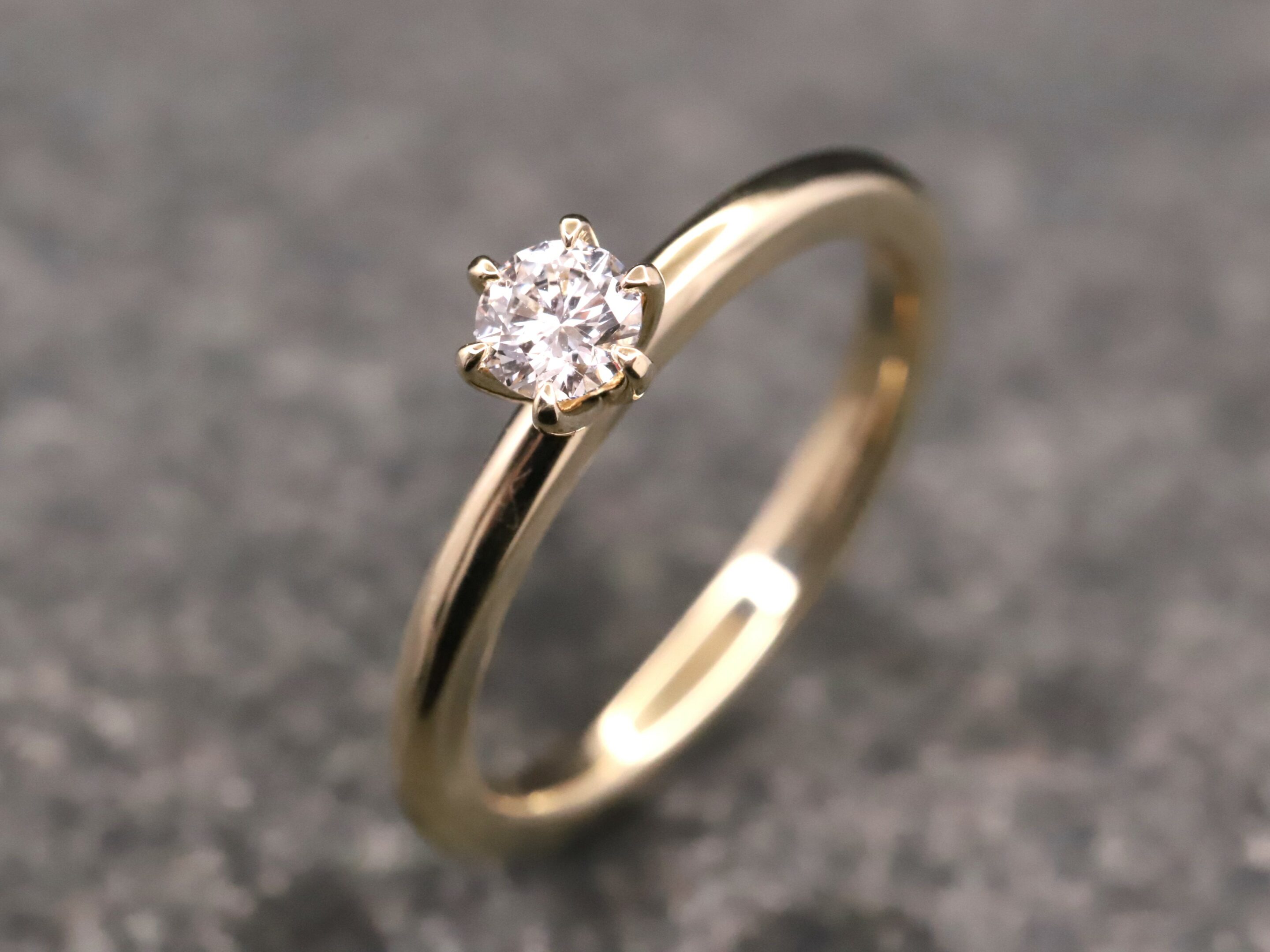 Verlobungsring 585er Gelbgold mit 0,29ct synthetischem Brillant – Bild 8
