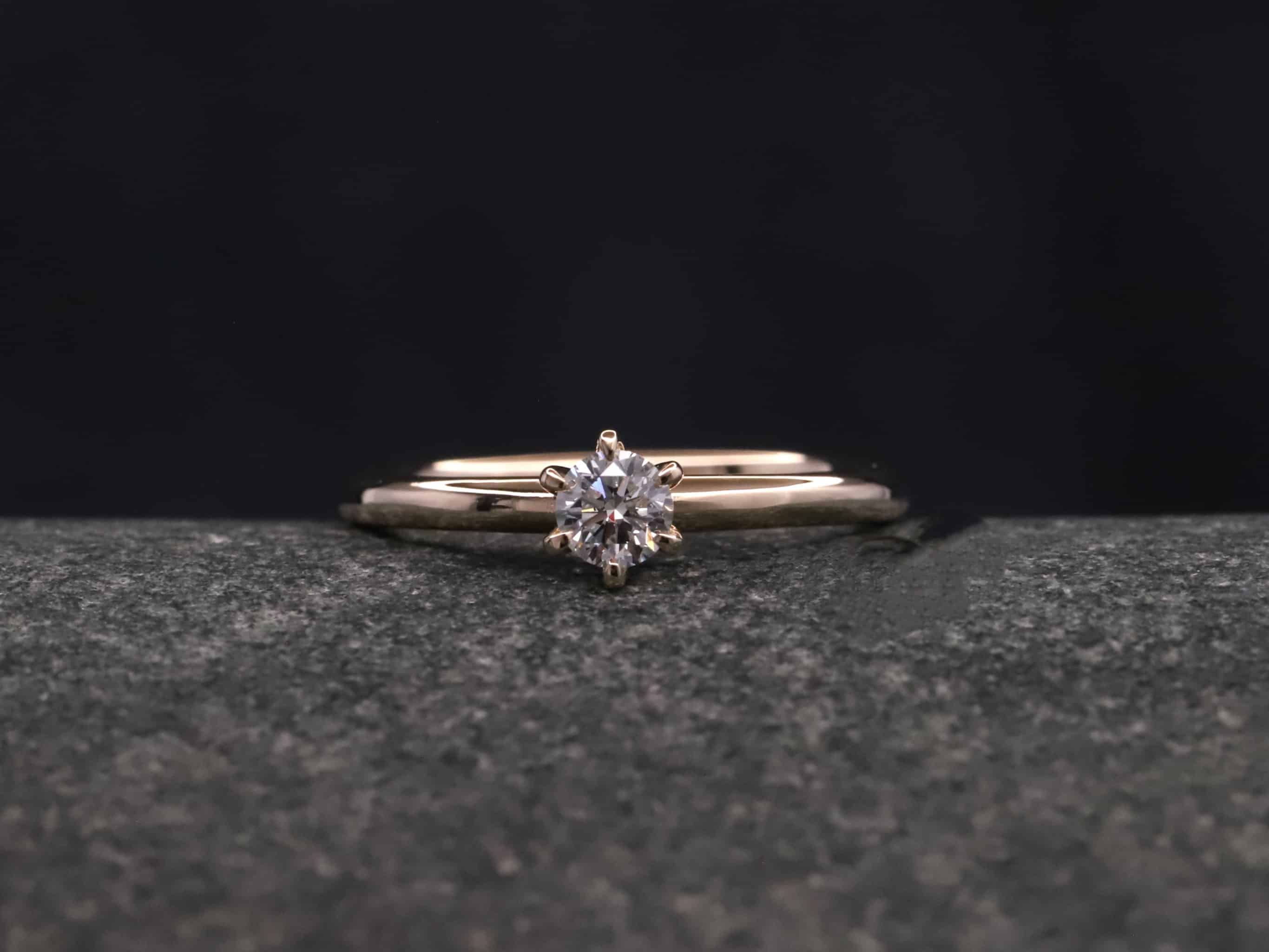 Verlobungsring 585er Rosegold mit 0,29ct synthetischem Brillant – Bild 11