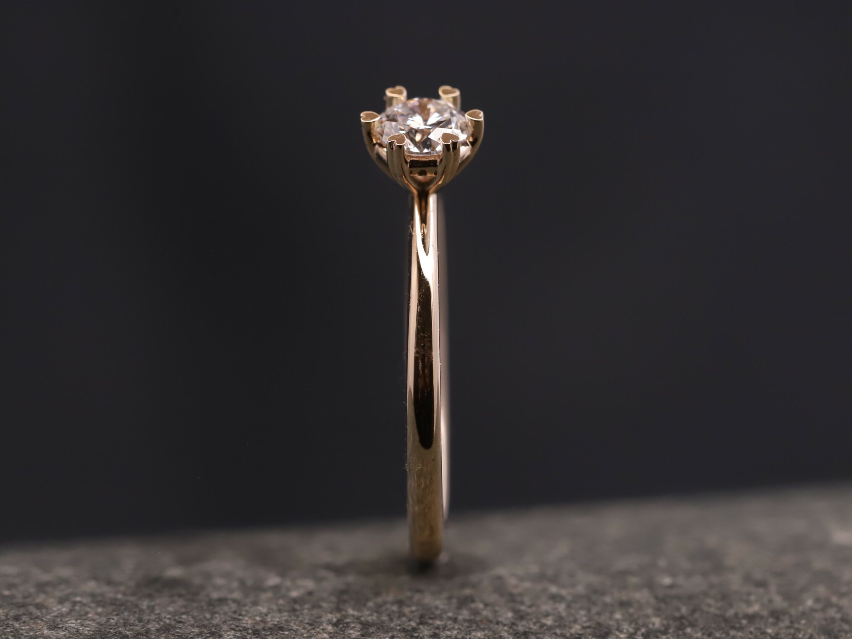 Verlobungsring 585er Rosegold mit 0,40ct synthetischem Diamanten im Brillantschliff – Bild 6