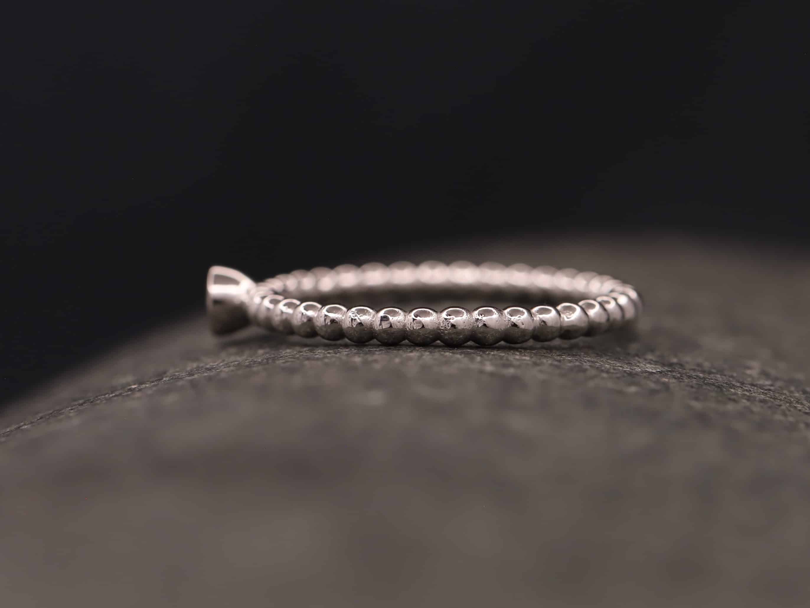 Verlobungsring 950er Platin mit 0,13ct synthetischem Diamanten im Brillantschliff – Bild 9