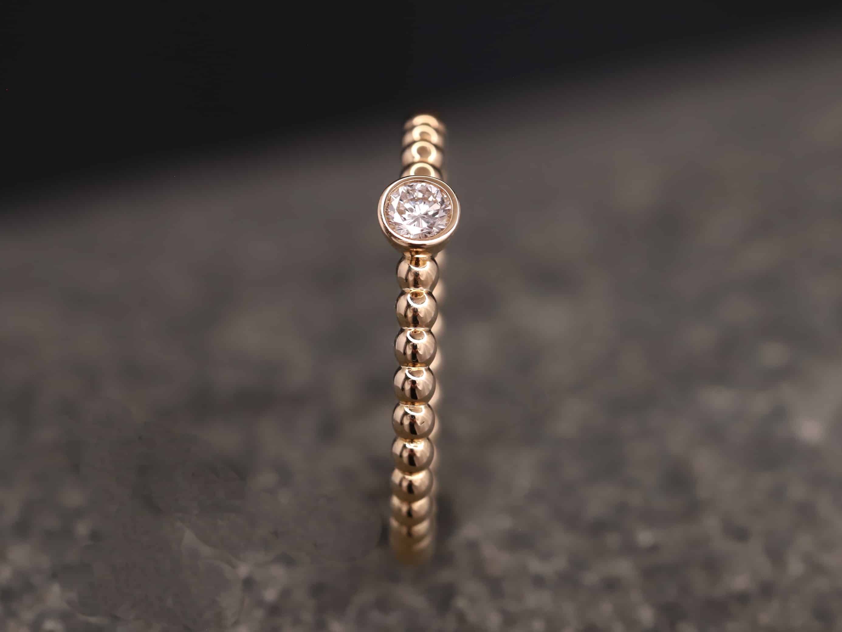 Verlobungsring 585er Rosegold mit 0,13ct synthetischem Diamanten im Brillantschliff – Bild 6