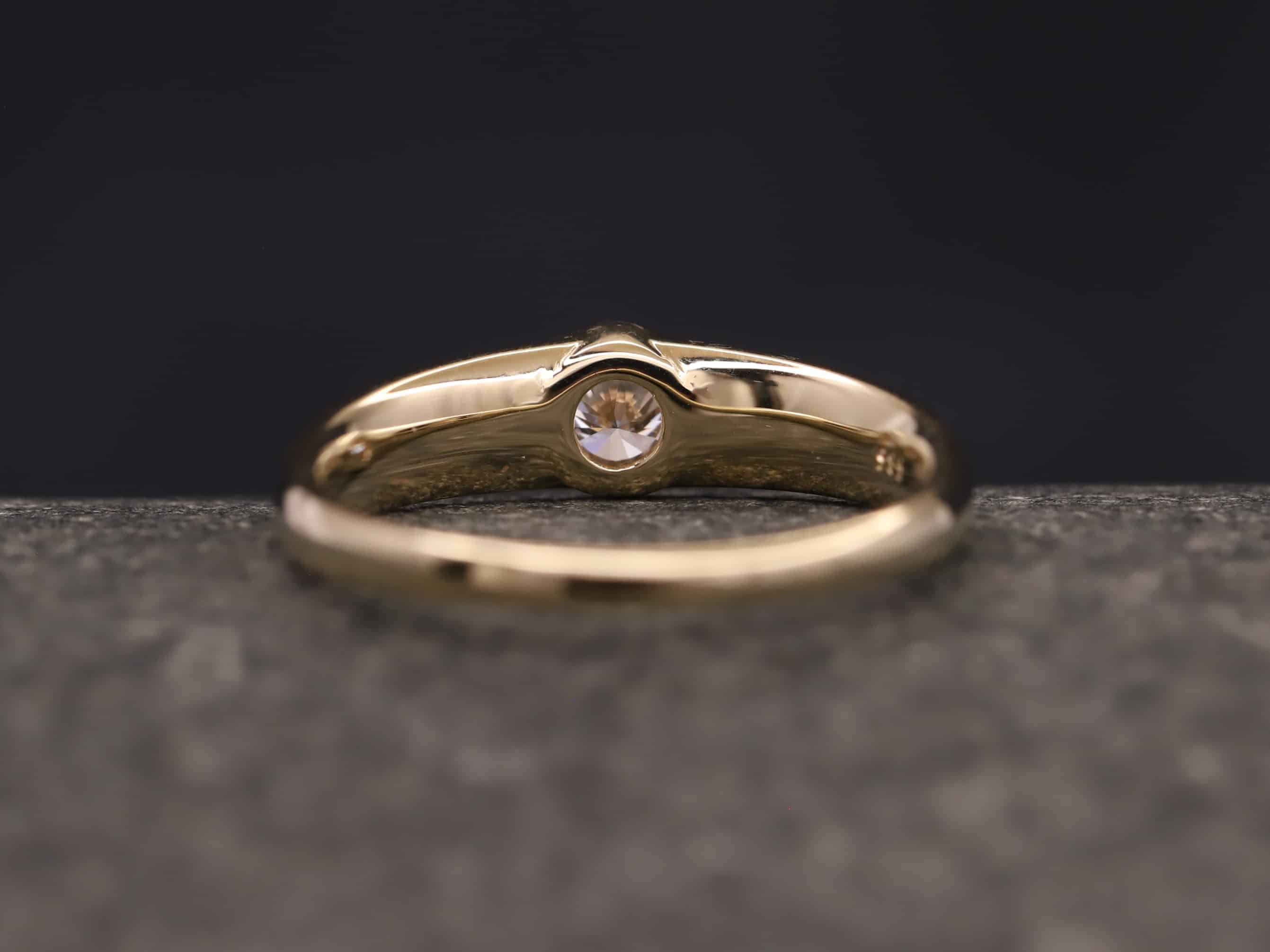 Verlobungsring 585er Gelbgold mit 0,25ct synthetischem Diamanten im Brillantschliff – Bild 9