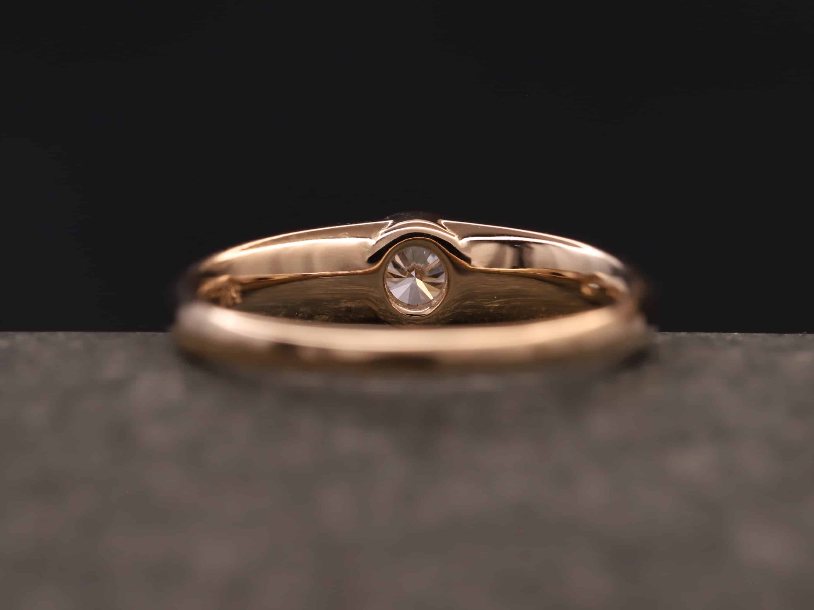 Verlobungsring 585er Rosegold mit 0,25ct synthetischem Diamanten im Brillantschliff – Bild 10