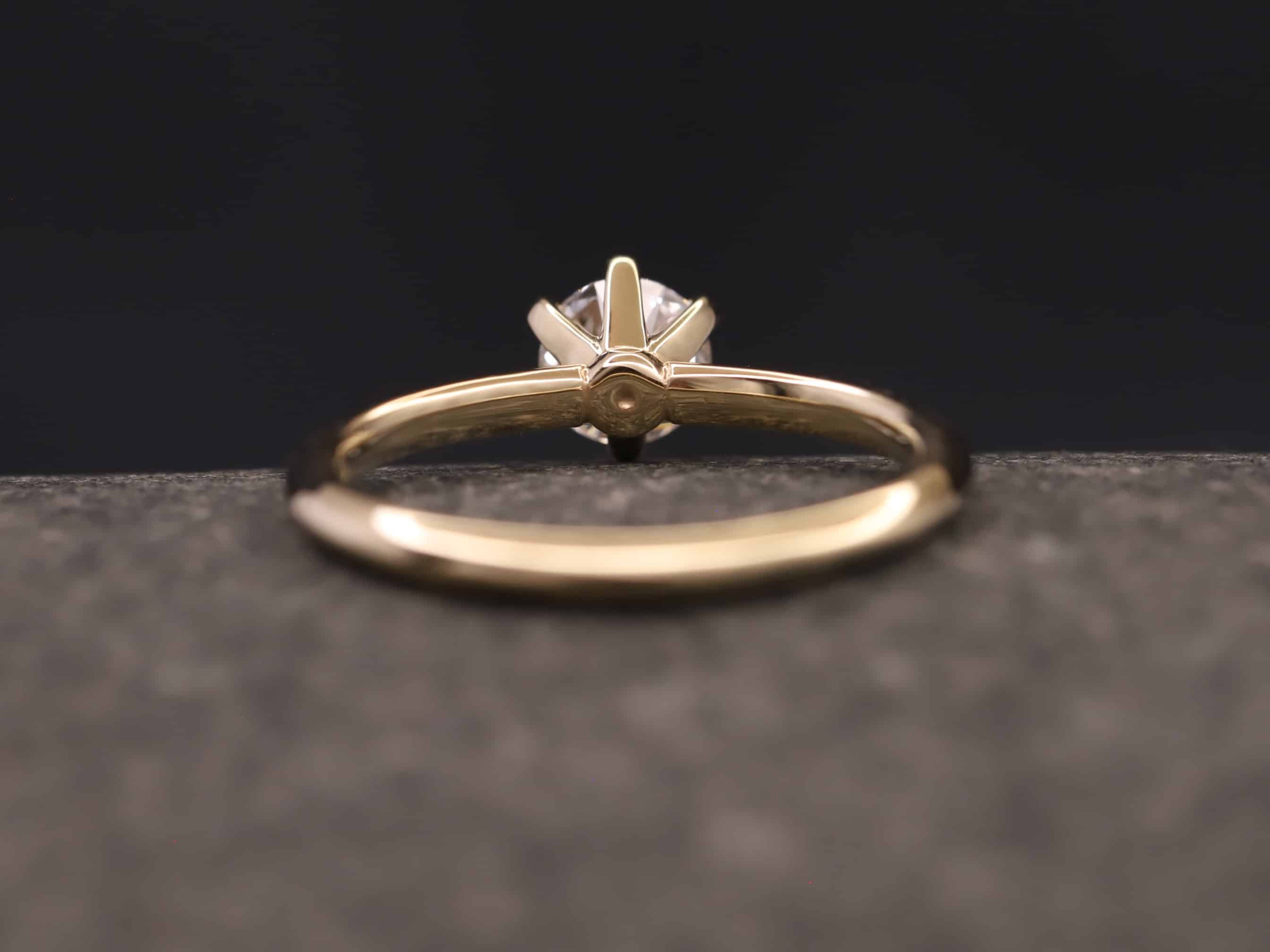 Verlobungsring 585er Gelbgold mit 0,54ct synthetischem Diamanten im Brillantschliff – Bild 11