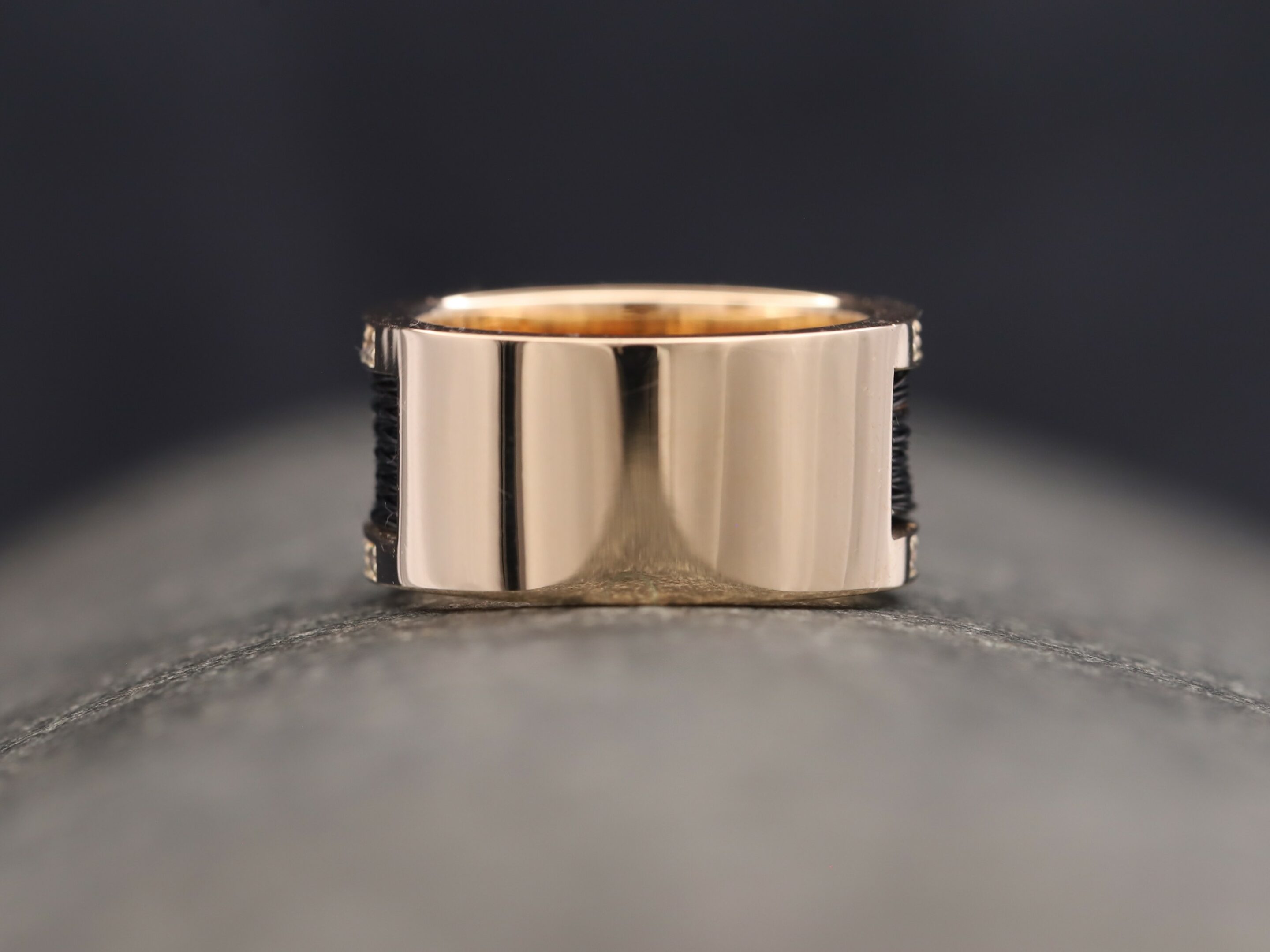 Pferdehaarring 585er Rosegold mit Brillanten – Bild 6