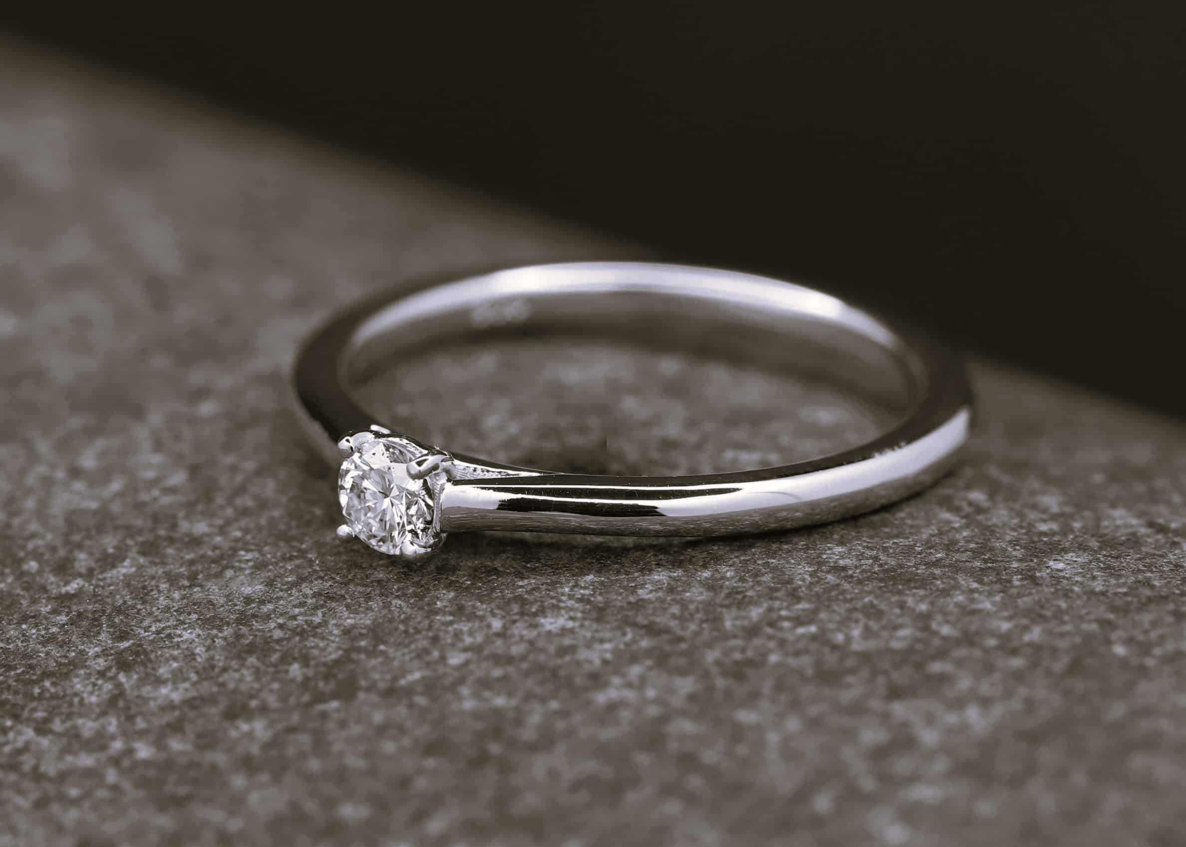 Verlobungsring 585er Weißgold mit 0,157ct synthetischem Diamanten im Brillantschliff – Bild 11