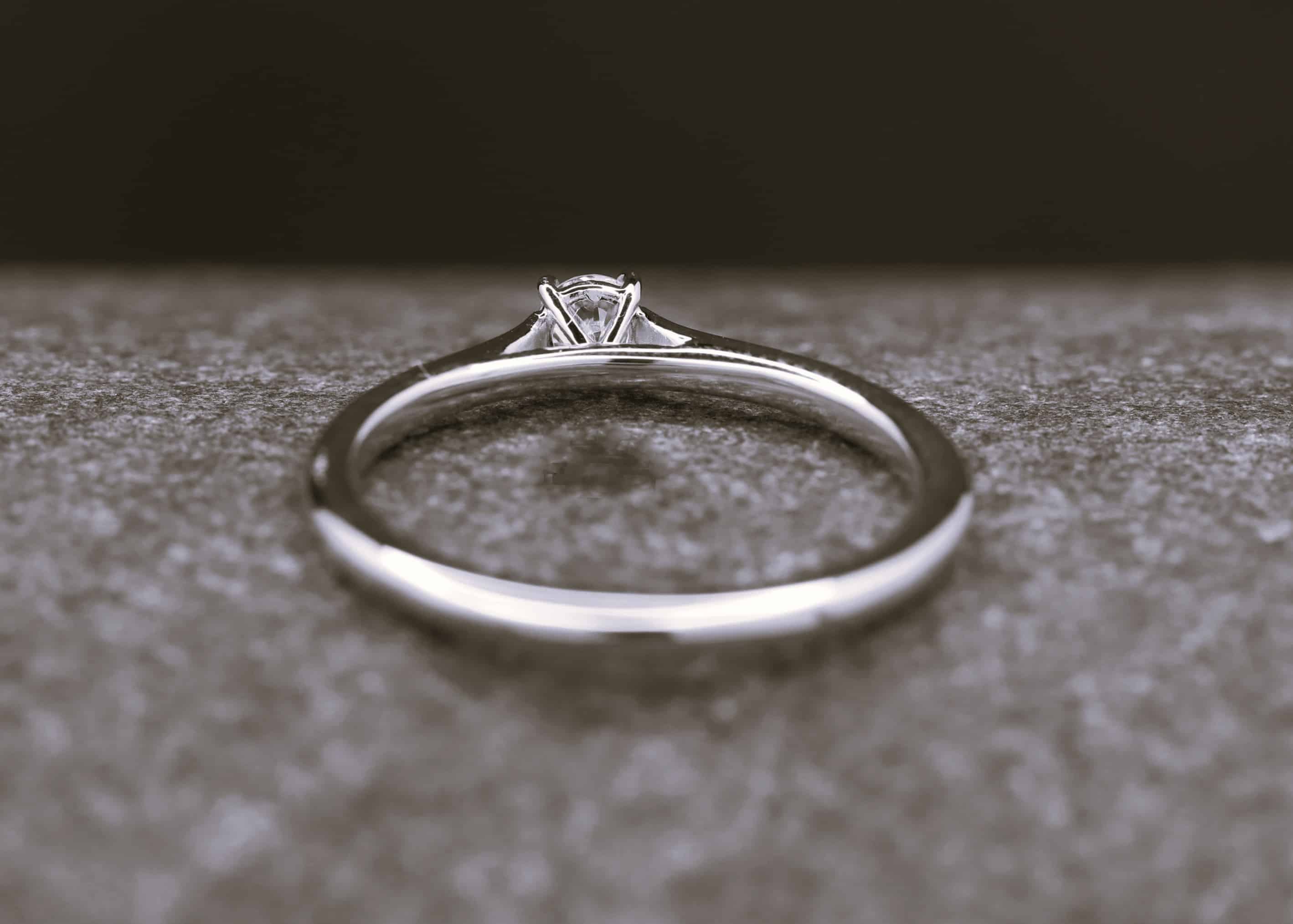 Verlobungsring 585er Weißgold mit 0,157ct synthetischem Diamanten im Brillantschliff – Bild 8