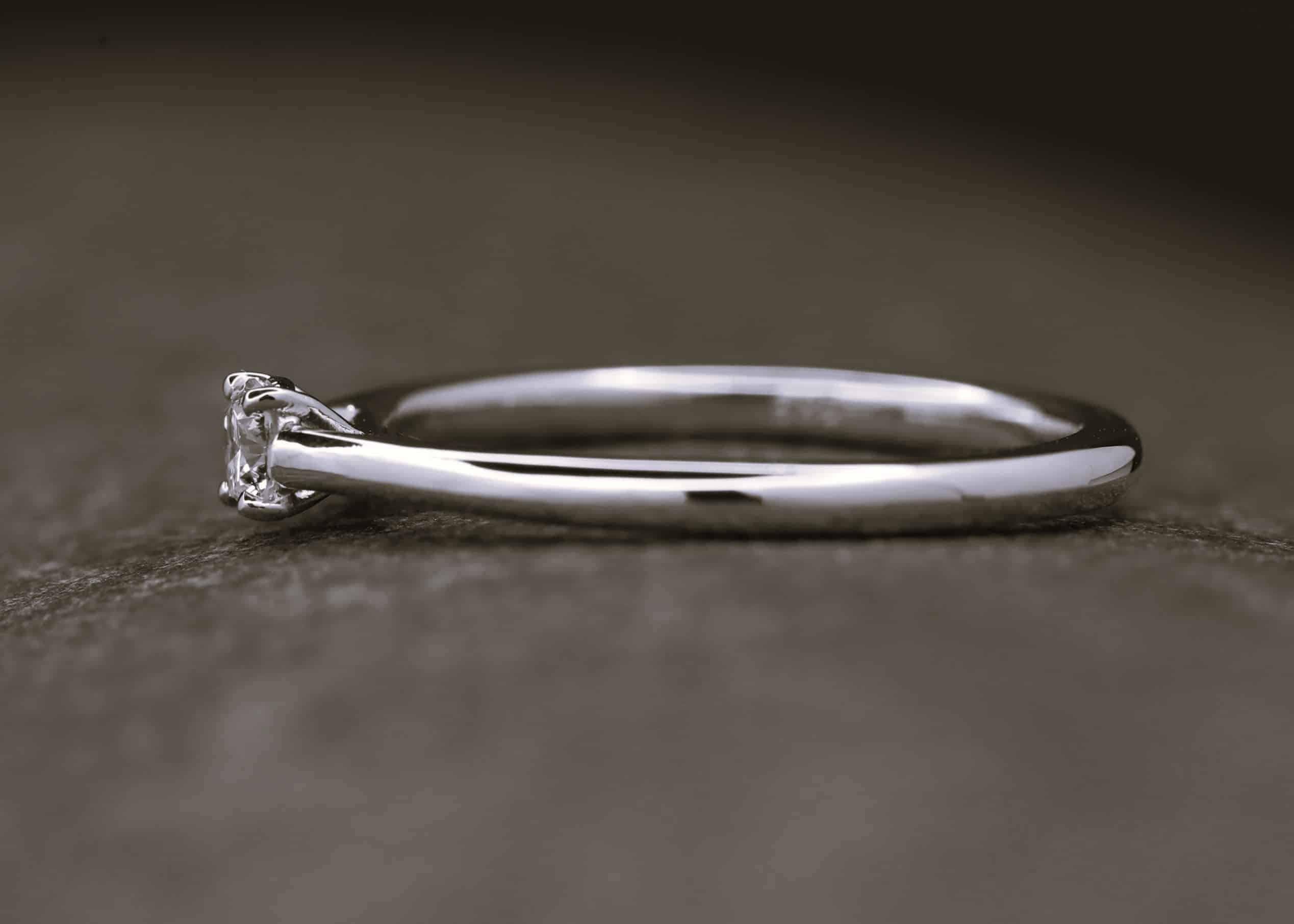Verlobungsring 585er Weißgold mit 0,157ct synthetischem Diamanten im Brillantschliff – Bild 6