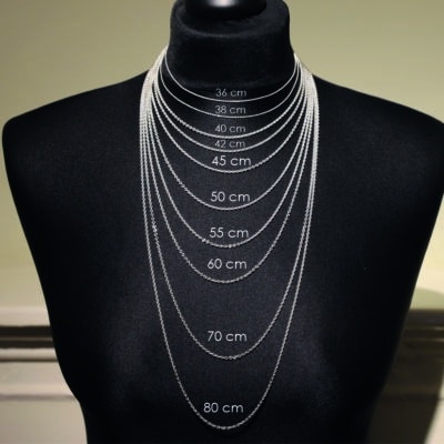 Ankerkette 925 Silber, 2,3mm stark, 80cm Länge