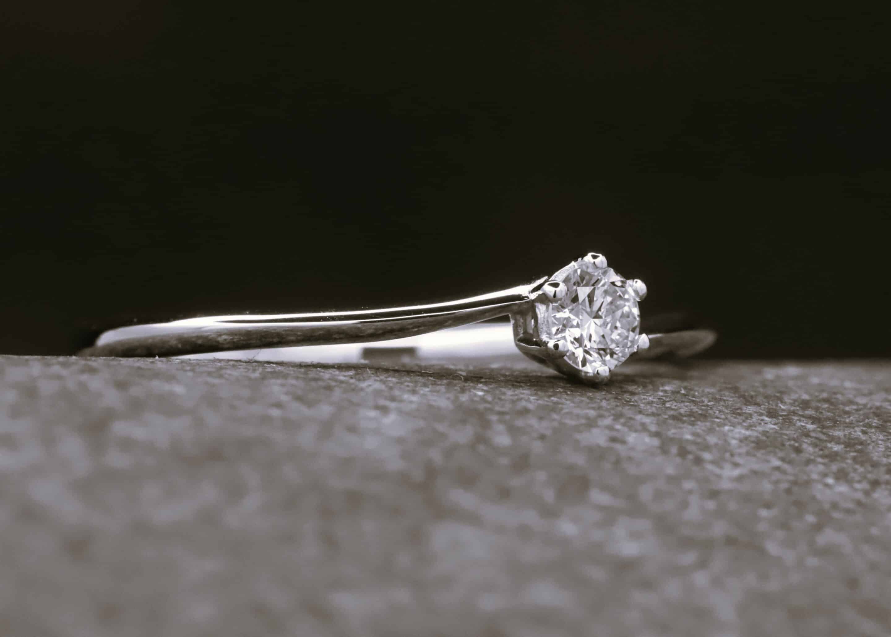Verlobungsring 585er Weißgold mit 0,18ct synthetischem Diamanten im Brillantschliff – Bild 7