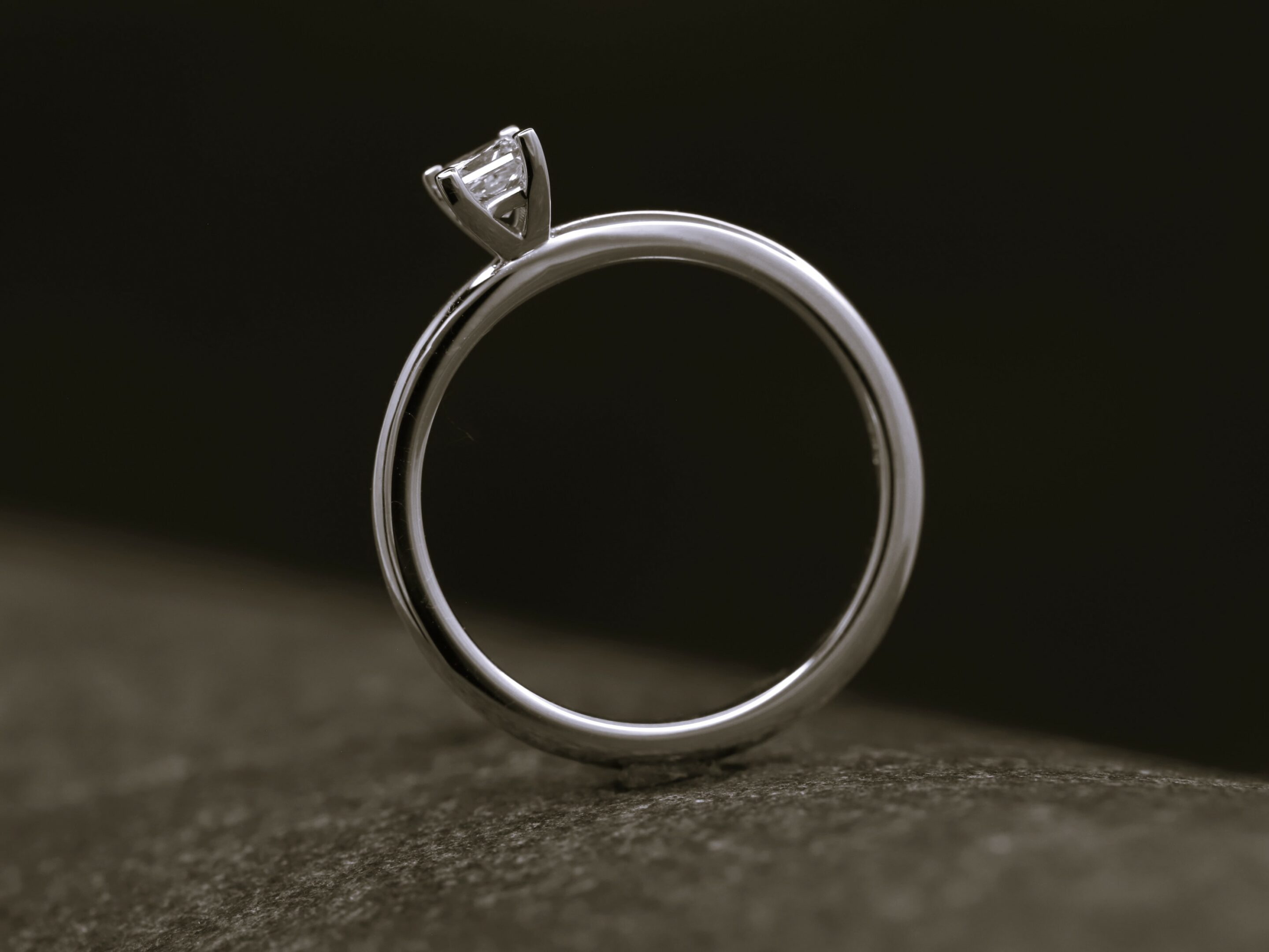Verlobungsring 585er Weißgold mit 0,21ct synthetischem Diamanten im Princess Schliff – Bild 7
