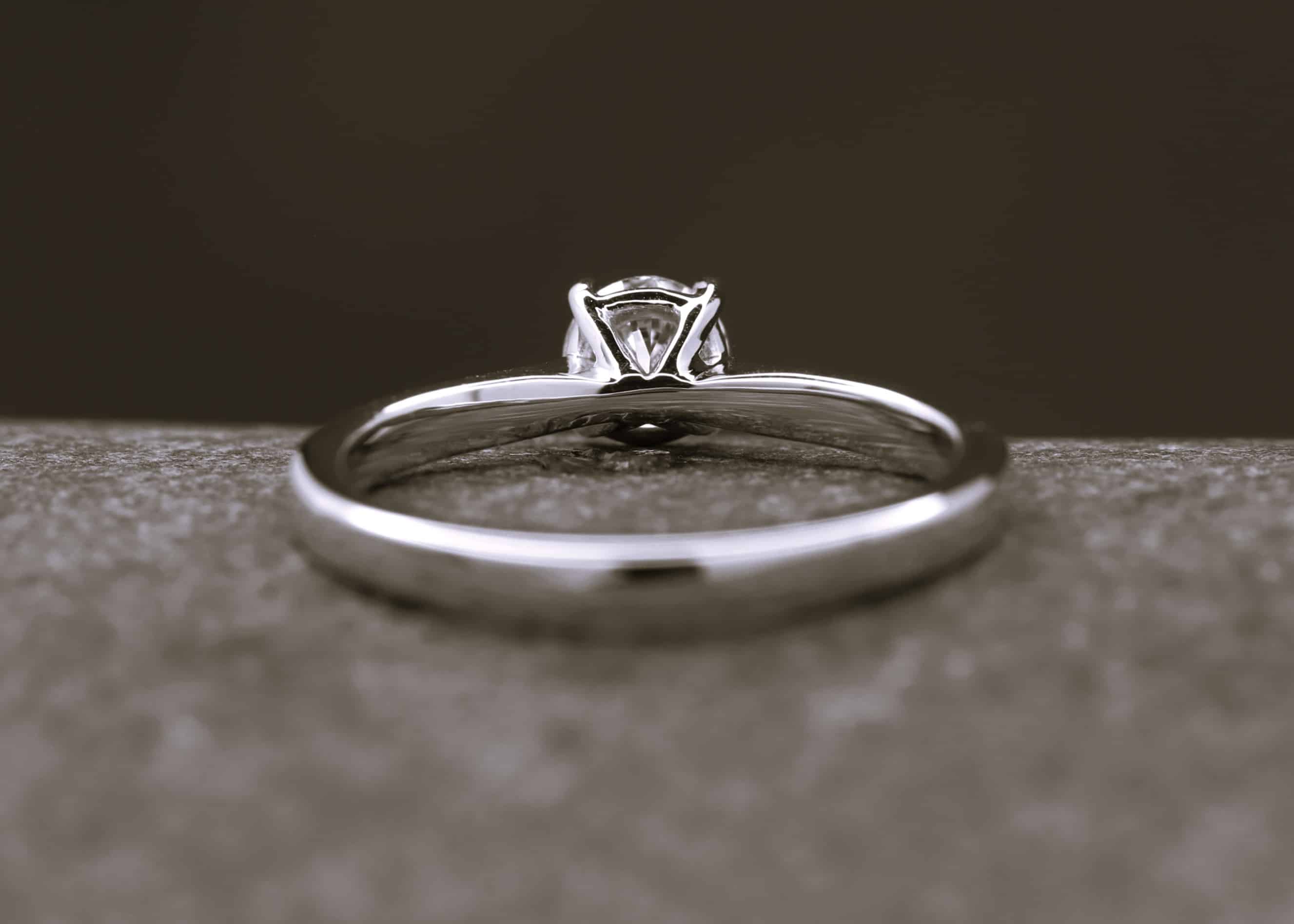 Verlobungsring 585er Weißgold mit 0,391ct synthetischem Diamanten im Brillantschliff – Bild 9