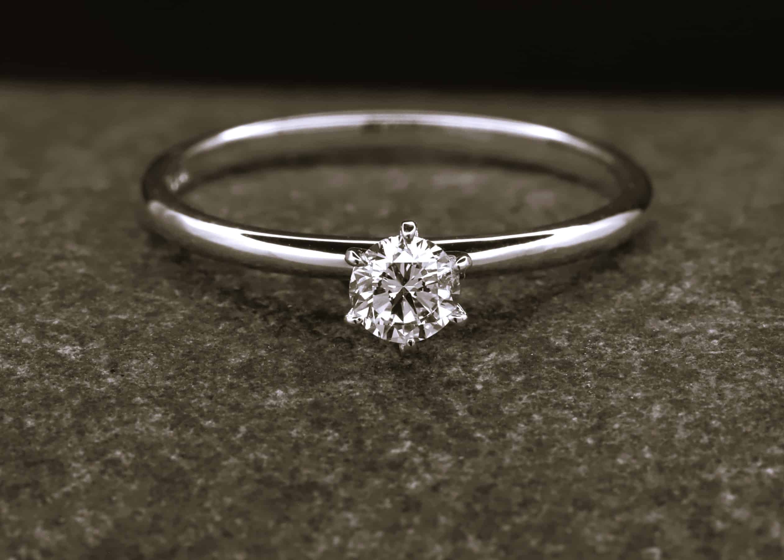 Verlobungsring 585er Weißgold mit 0,25ct synthetischem Diamanten im Brillantschliff – Bild 8