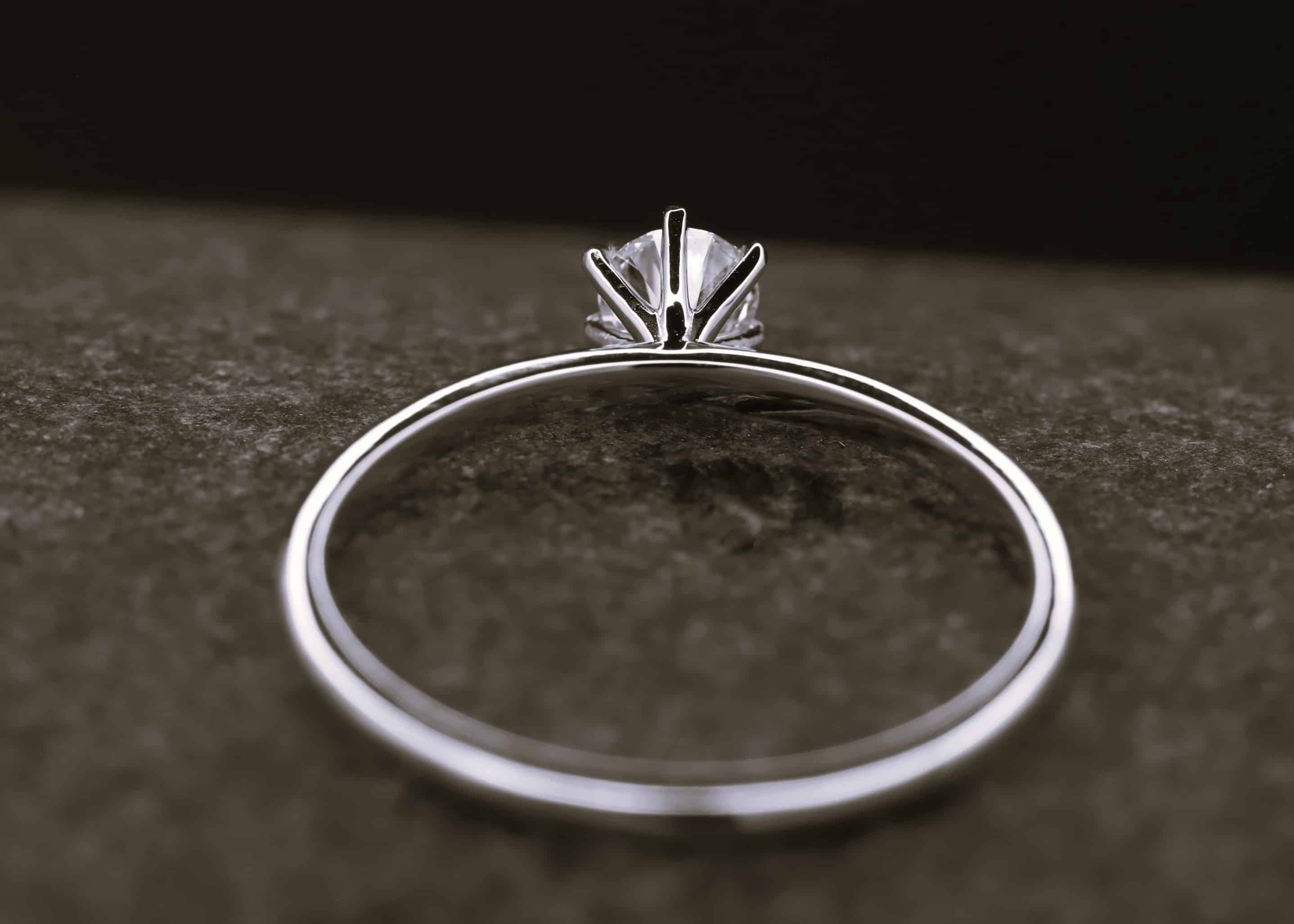 Verlobungsring 585er Weißgold mit 0,25ct synthetischem Diamanten im Brillantschliff – Bild 10