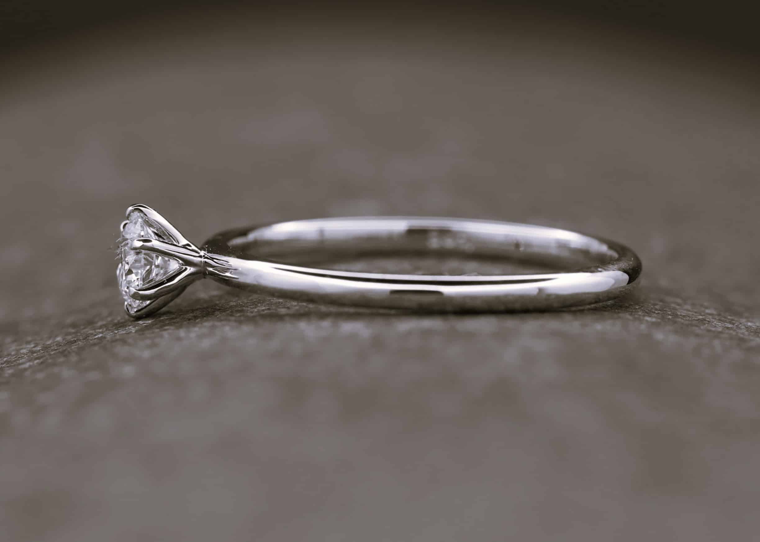 Verlobungsring 585er Weißgold mit 0,25ct synthetischem Diamanten im Brillantschliff – Bild 7