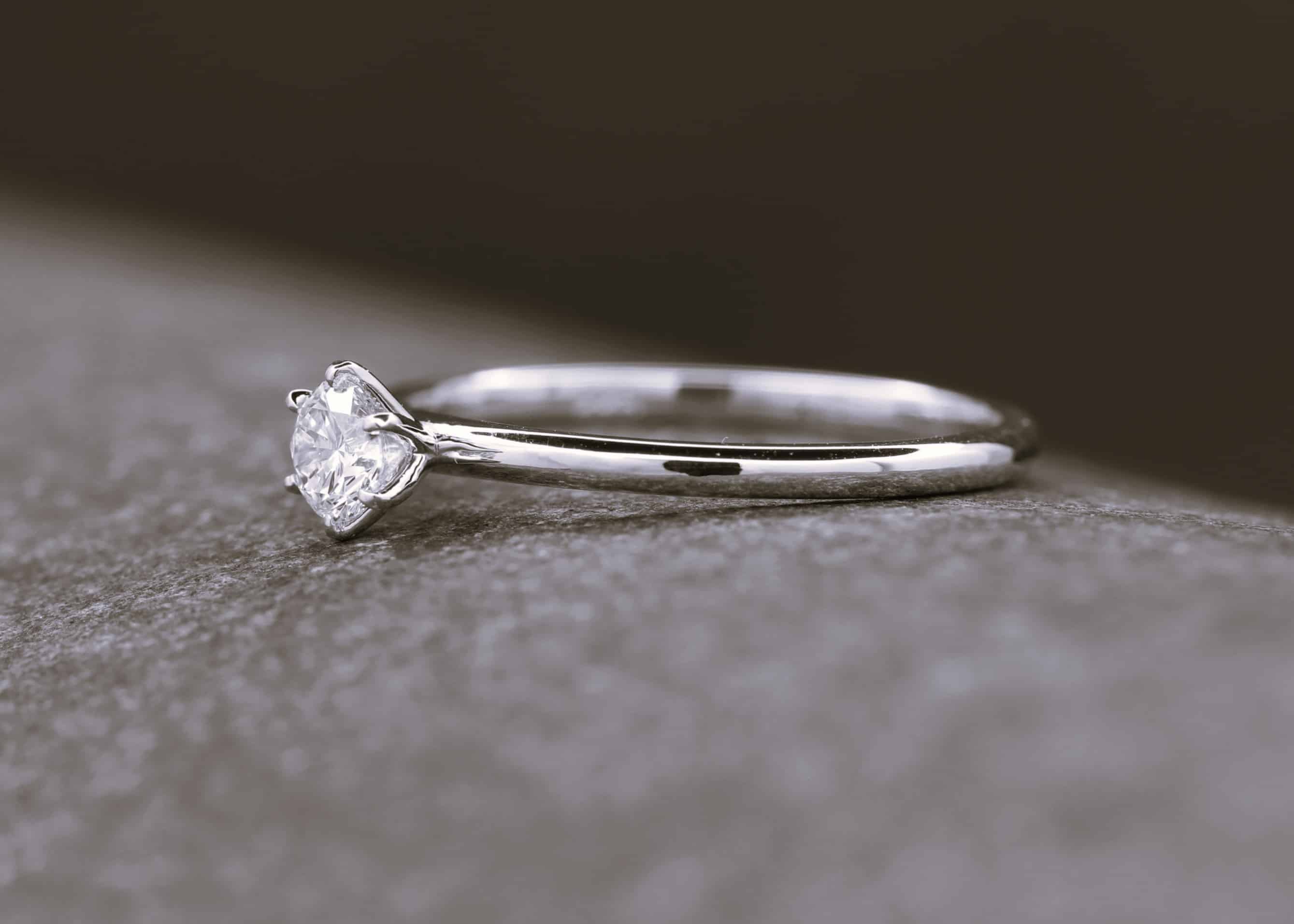 Verlobungsring 585er Weißgold mit 0,25ct synthetischem Diamanten im Brillantschliff – Bild 6