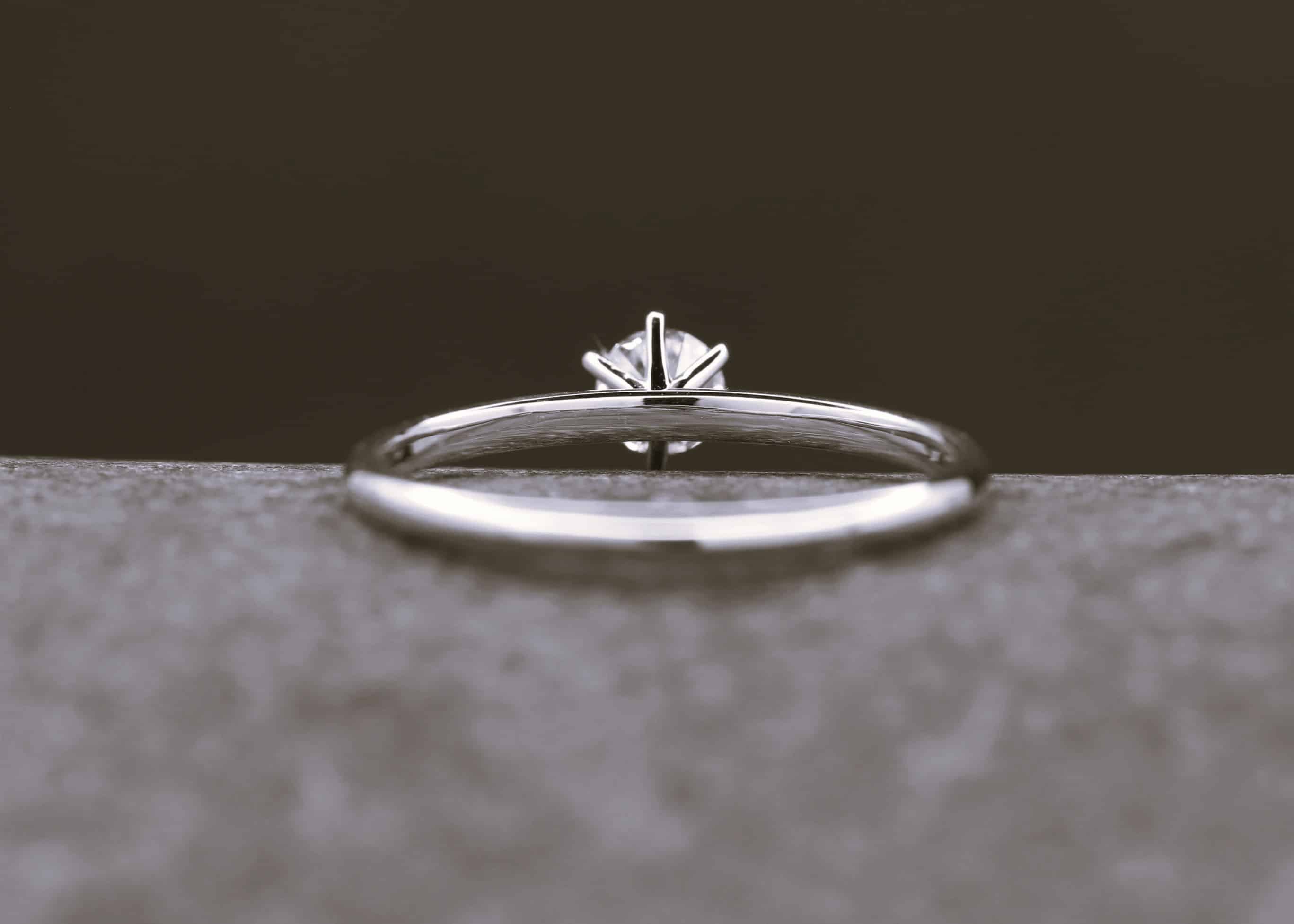 Verlobungsring 585er Weißgold mit 0,25ct synthetischem Diamanten im Brillantschliff – Bild 5