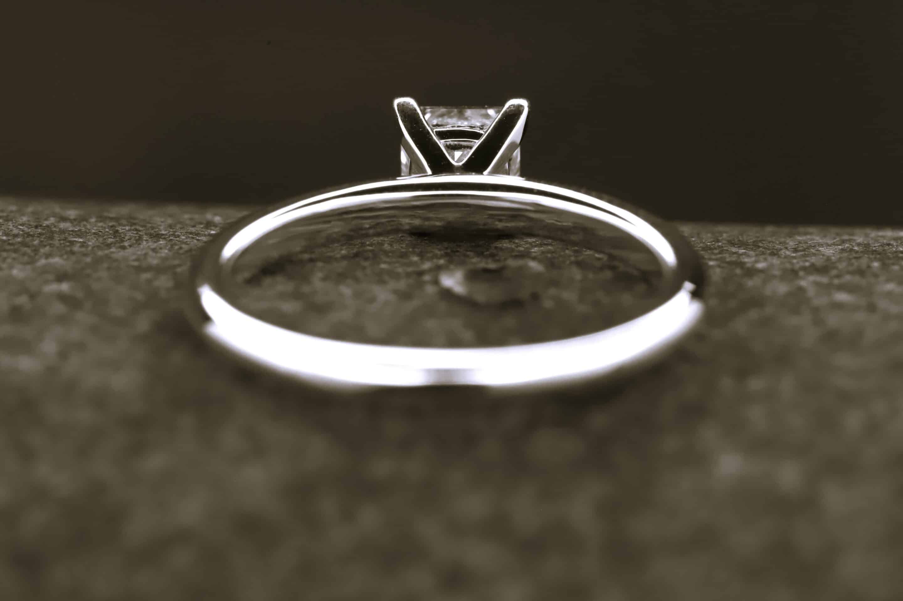 Verlobungsring 585er Weißgold mit 0,68ct synthetischem Diamanten im Princess Schliff – Bild 6