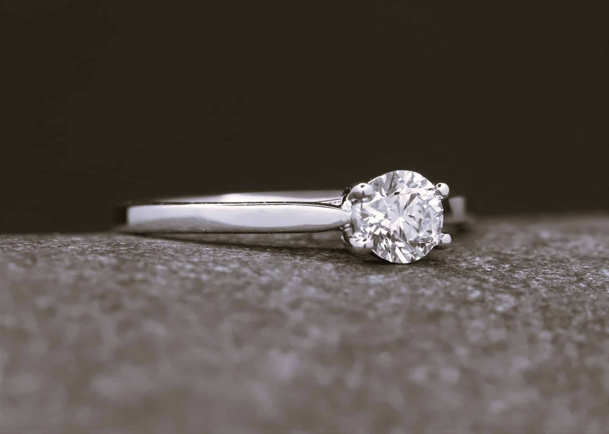 Verlobungsring 585er Weißgold mit 0,45ct synthetischem Brillanten – Bild 6