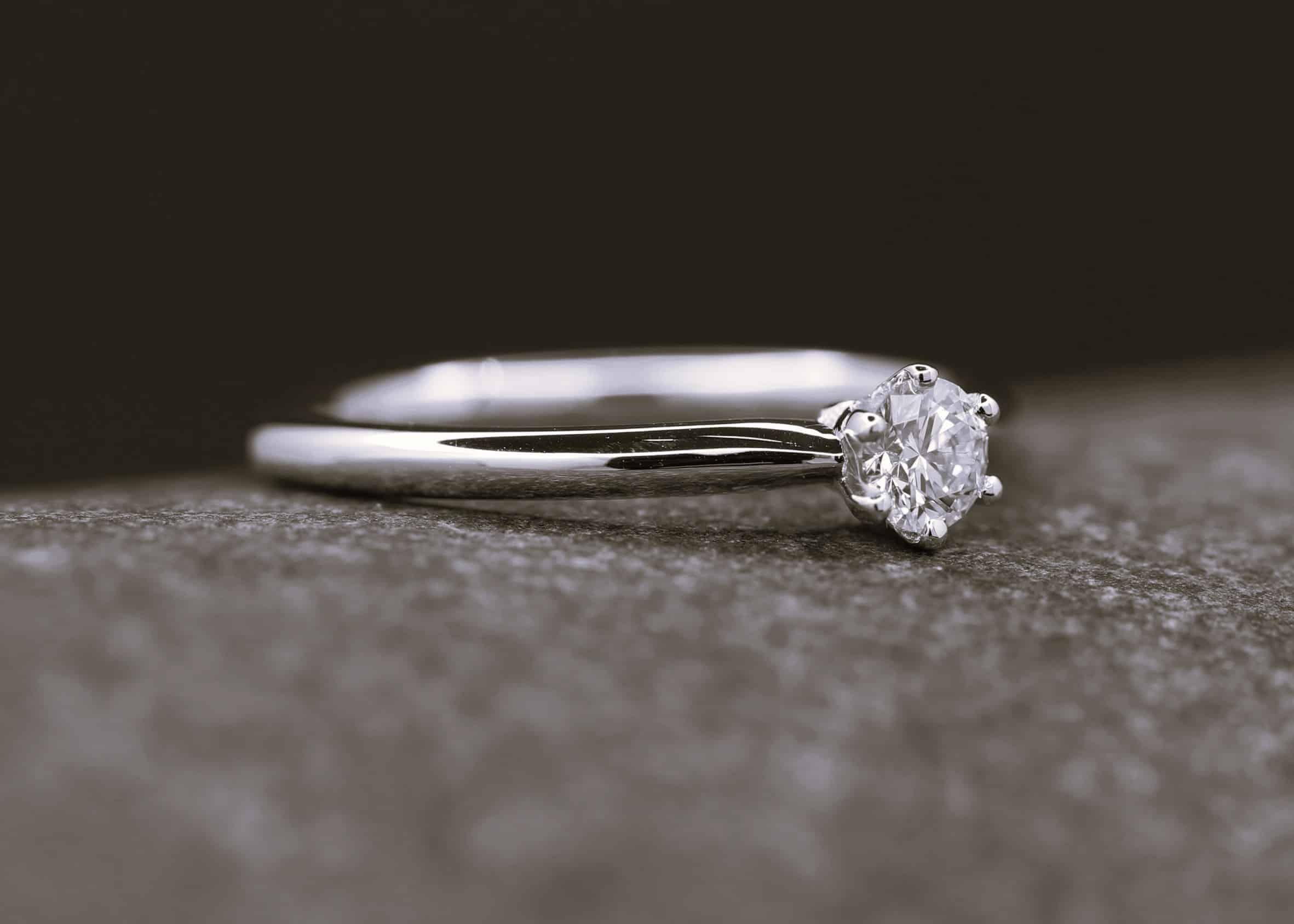 Verlobungsring 585er Weißgold mit 0,25ct synthetischem Diamanten im Brillantschliff – Bild 7