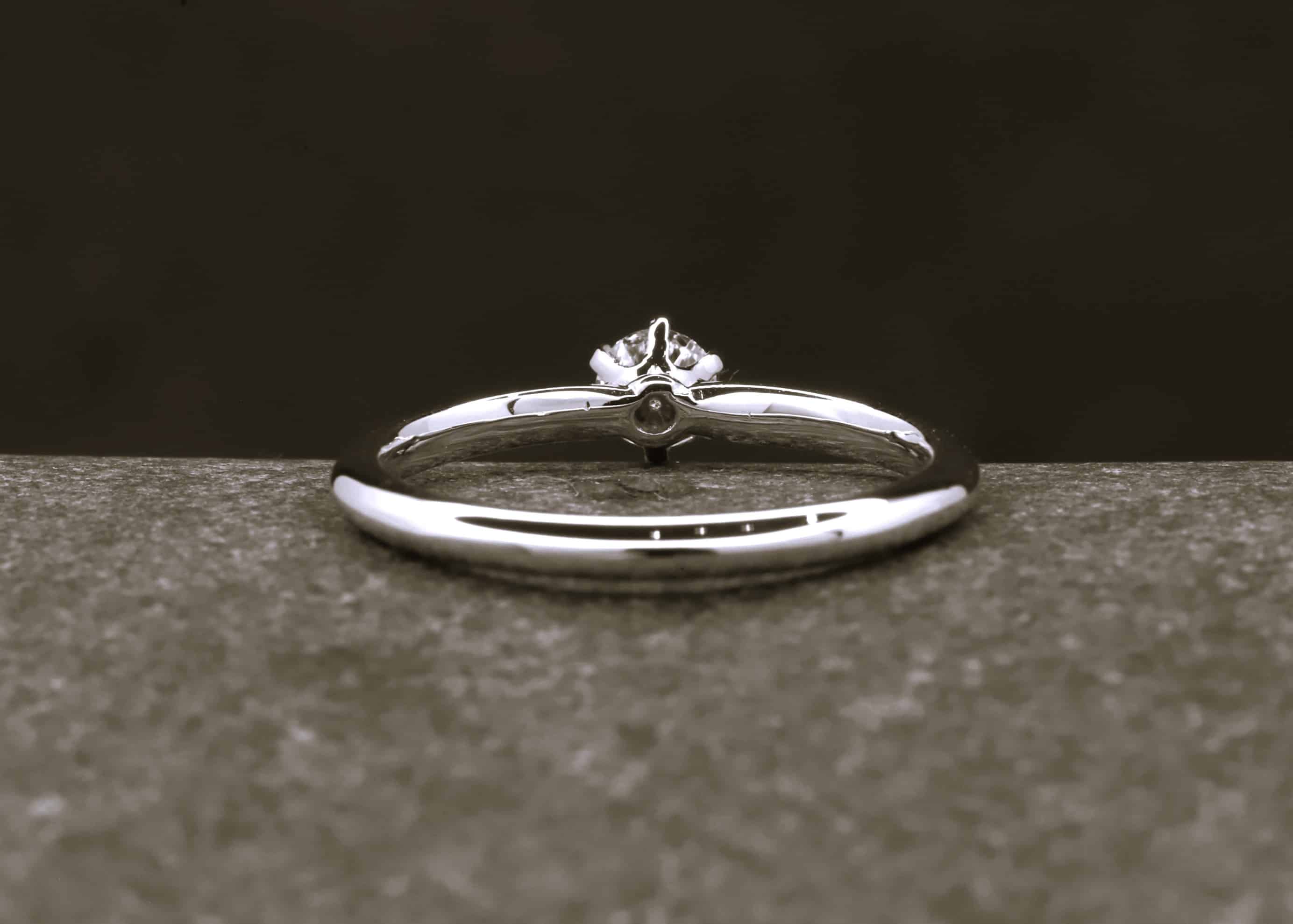 Verlobungsring 585er Weißgold mit 0,25ct synthetischem Diamanten im Brillantschliff – Bild 5