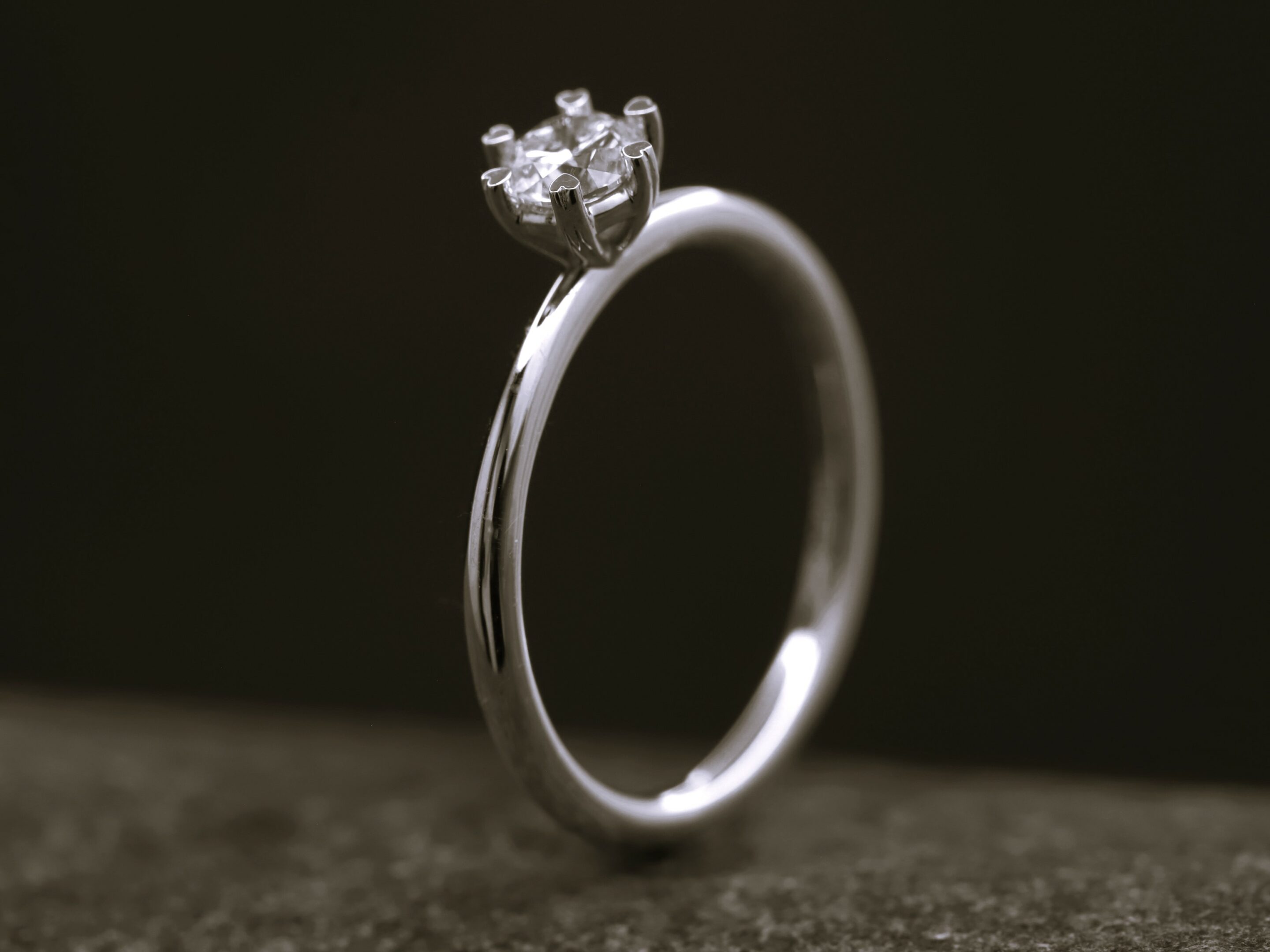 Verlobungsring 585er Weißgold mit 0,40ct synthetischem Diamanten im Brillantschliff – Bild 8