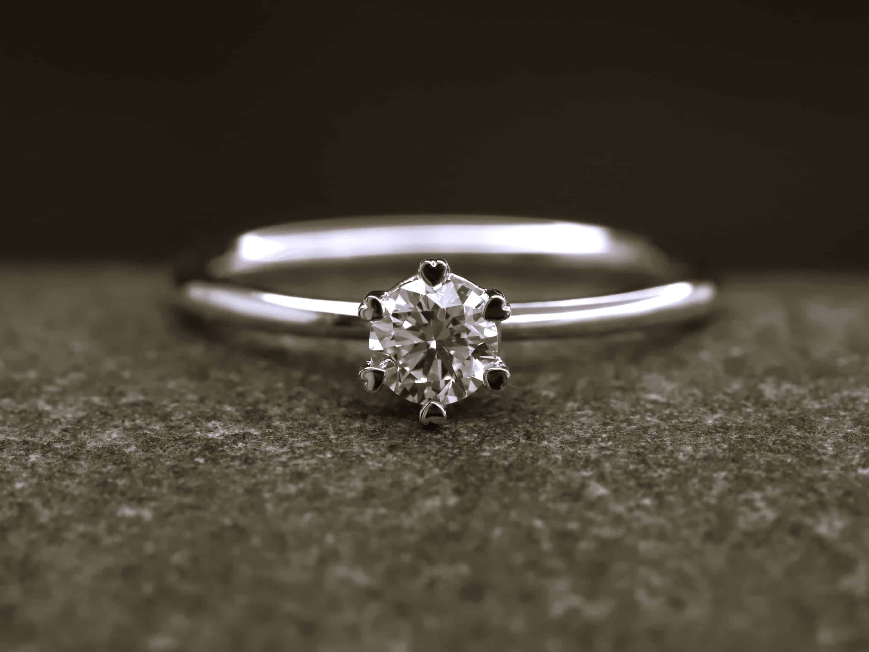 Verlobungsring 585er Weißgold mit 0,40ct synthetischem Diamanten im Brillantschliff – Bild 5
