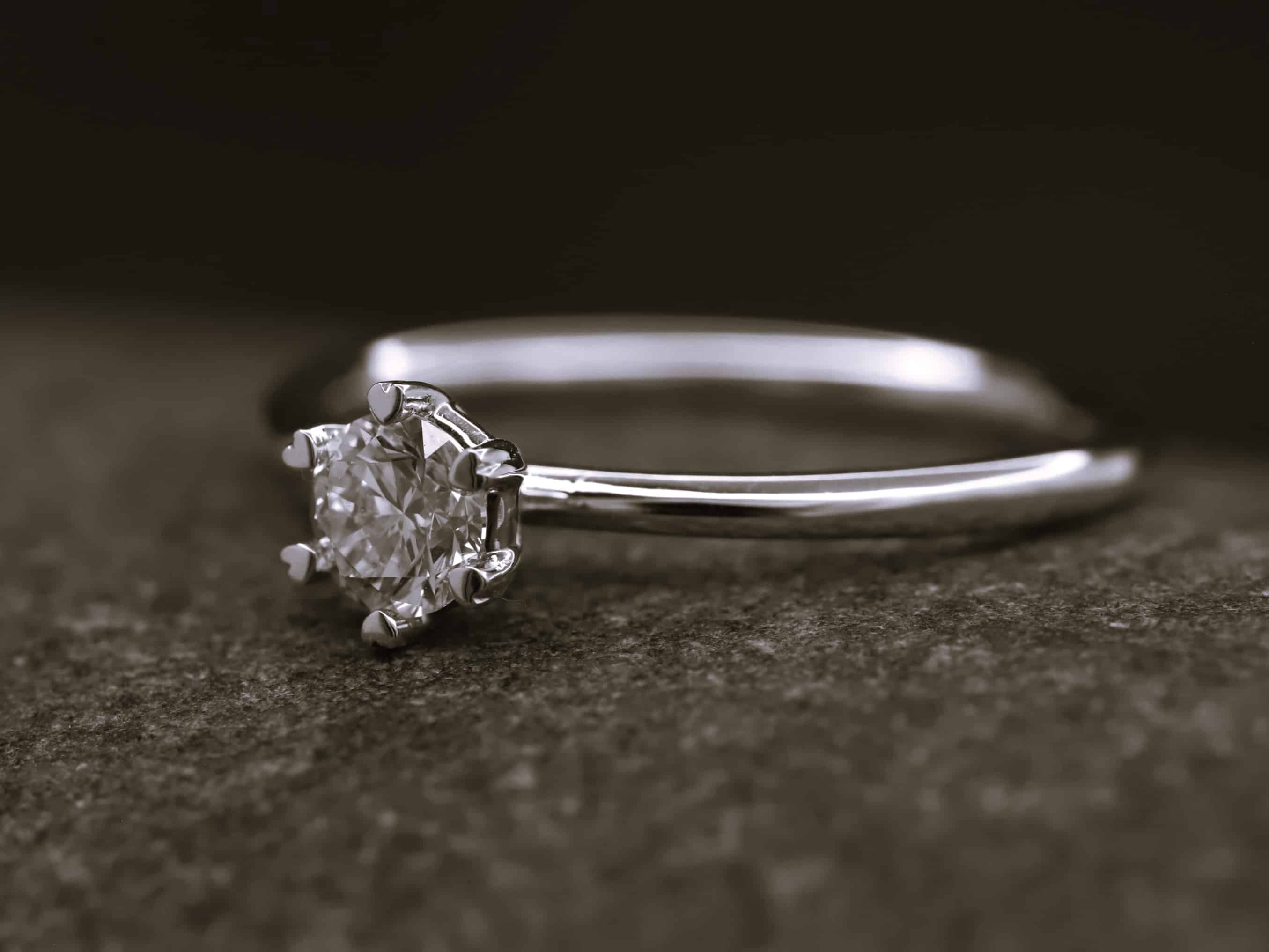 Verlobungsring 585er Weißgold mit 0,40ct synthetischem Diamanten im Brillantschliff – Bild 4
