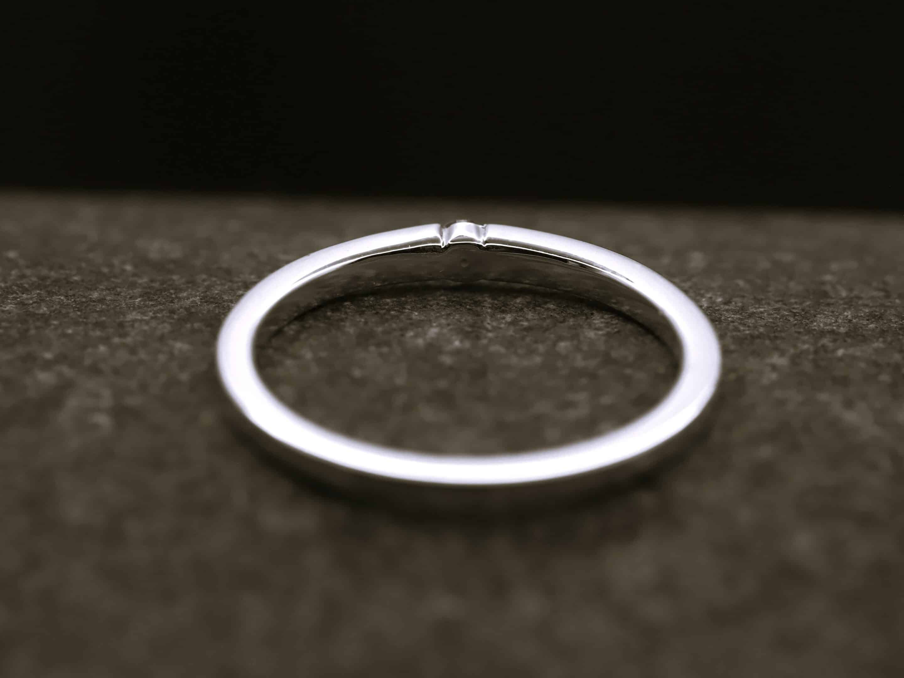 Verlobungsring 585er Weißgold mit 0,05ct synthetischem Diamanten im Brillantschliff – Bild 5